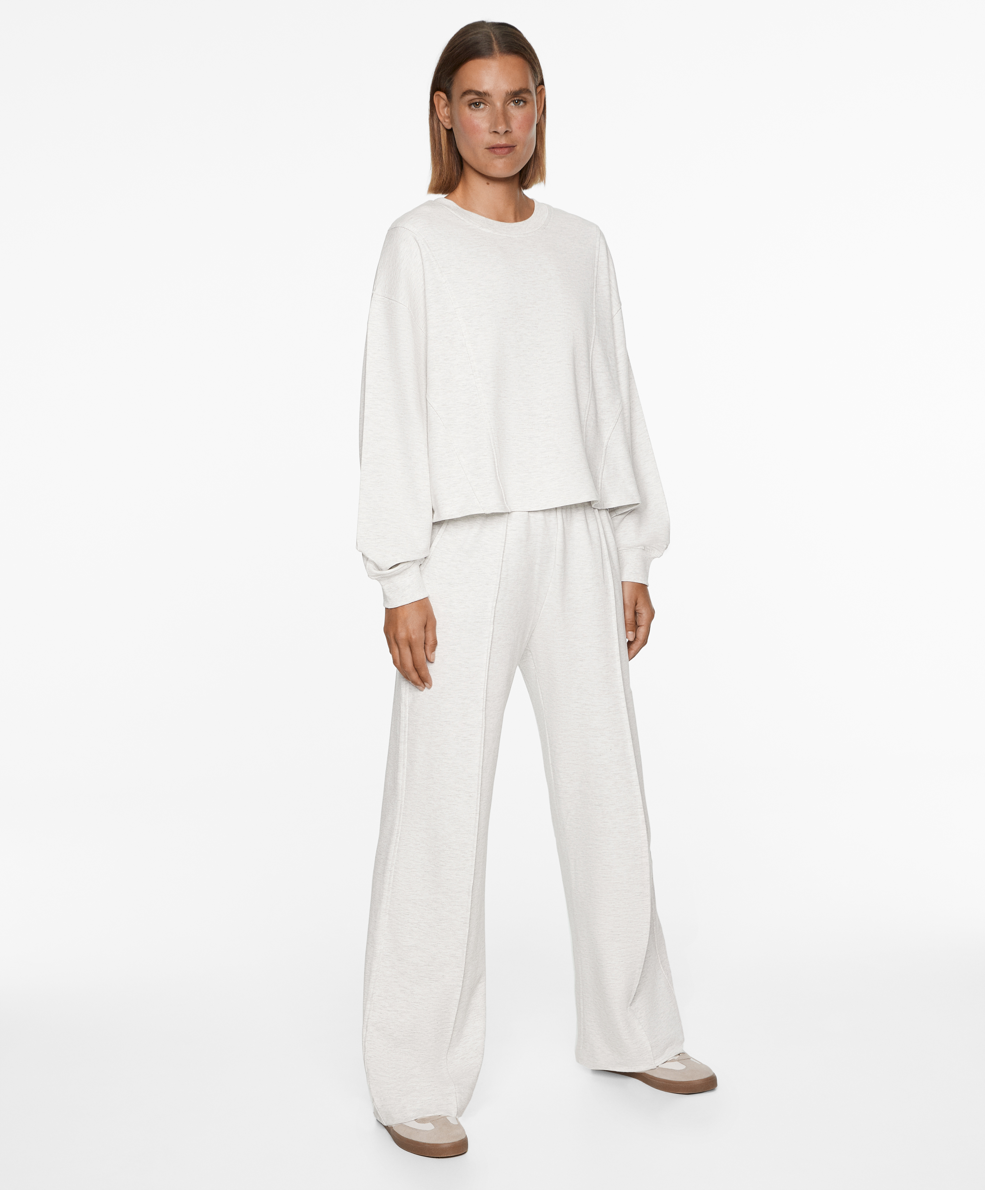 Sweatshirt with cotton and modal blend