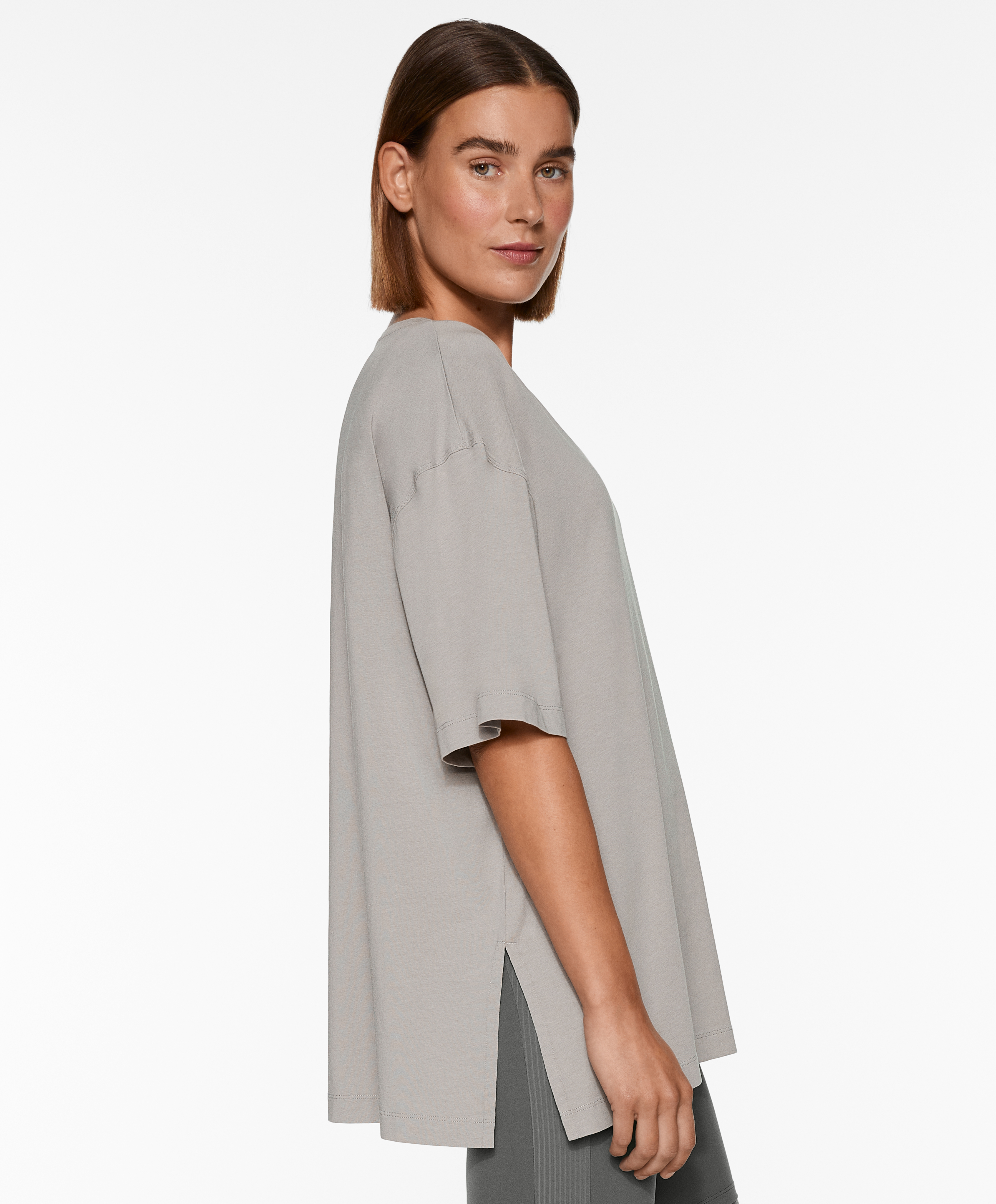 Short sleeve cotton blend T-shirt