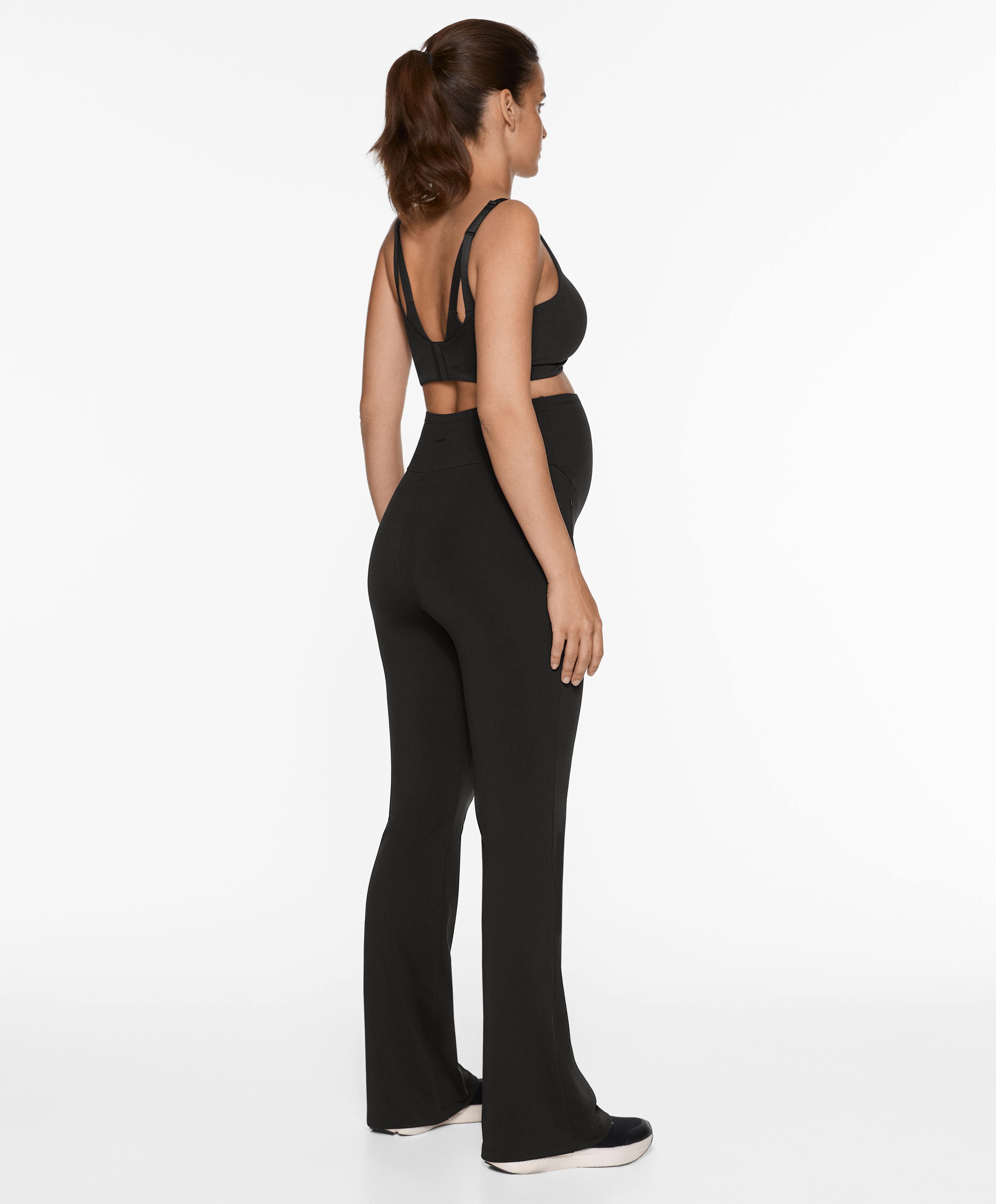 Warm maternity flare trousers