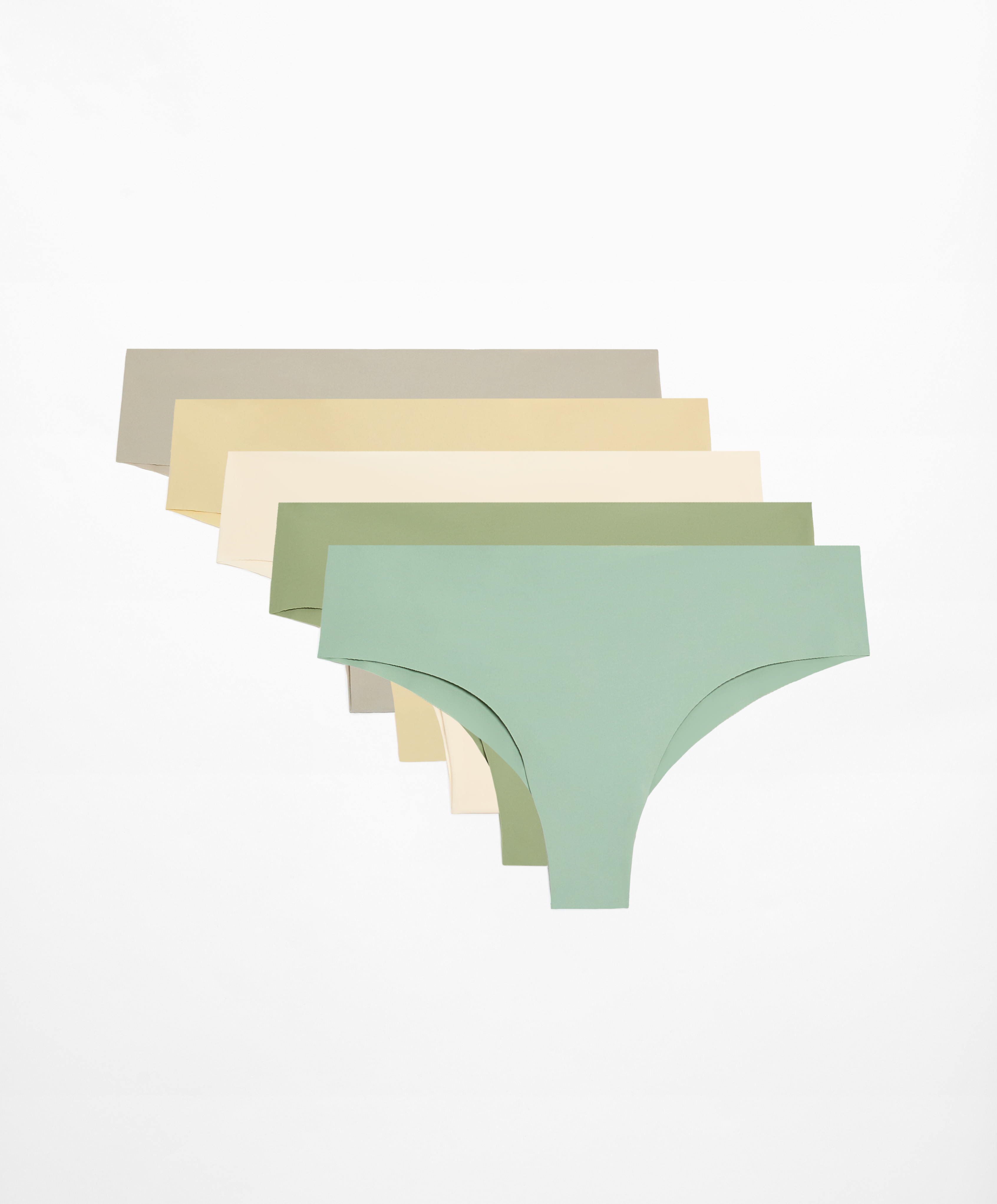 5 laser-cut polyamide blend cheeky briefs