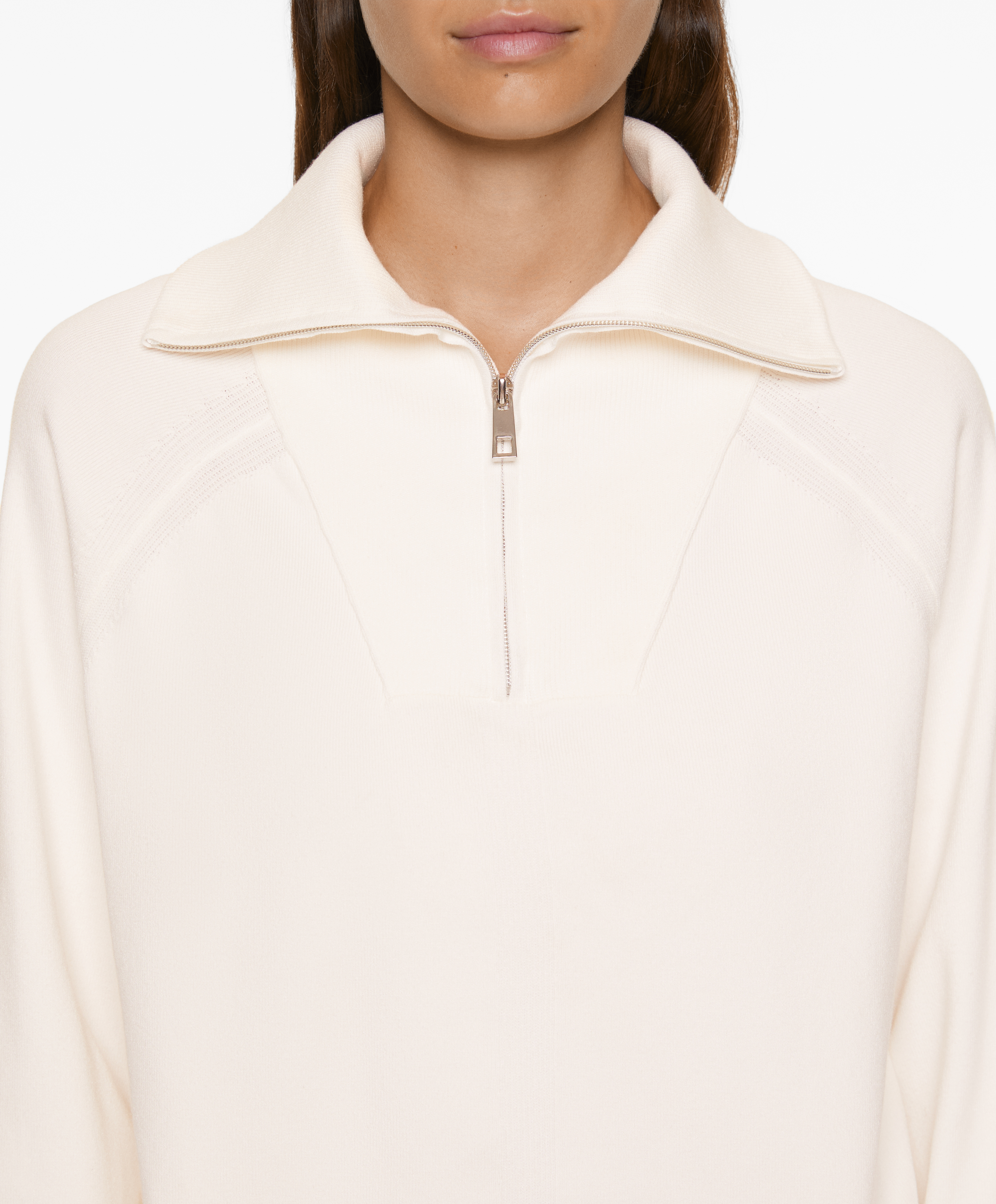 Half-zip knit sweatshirt