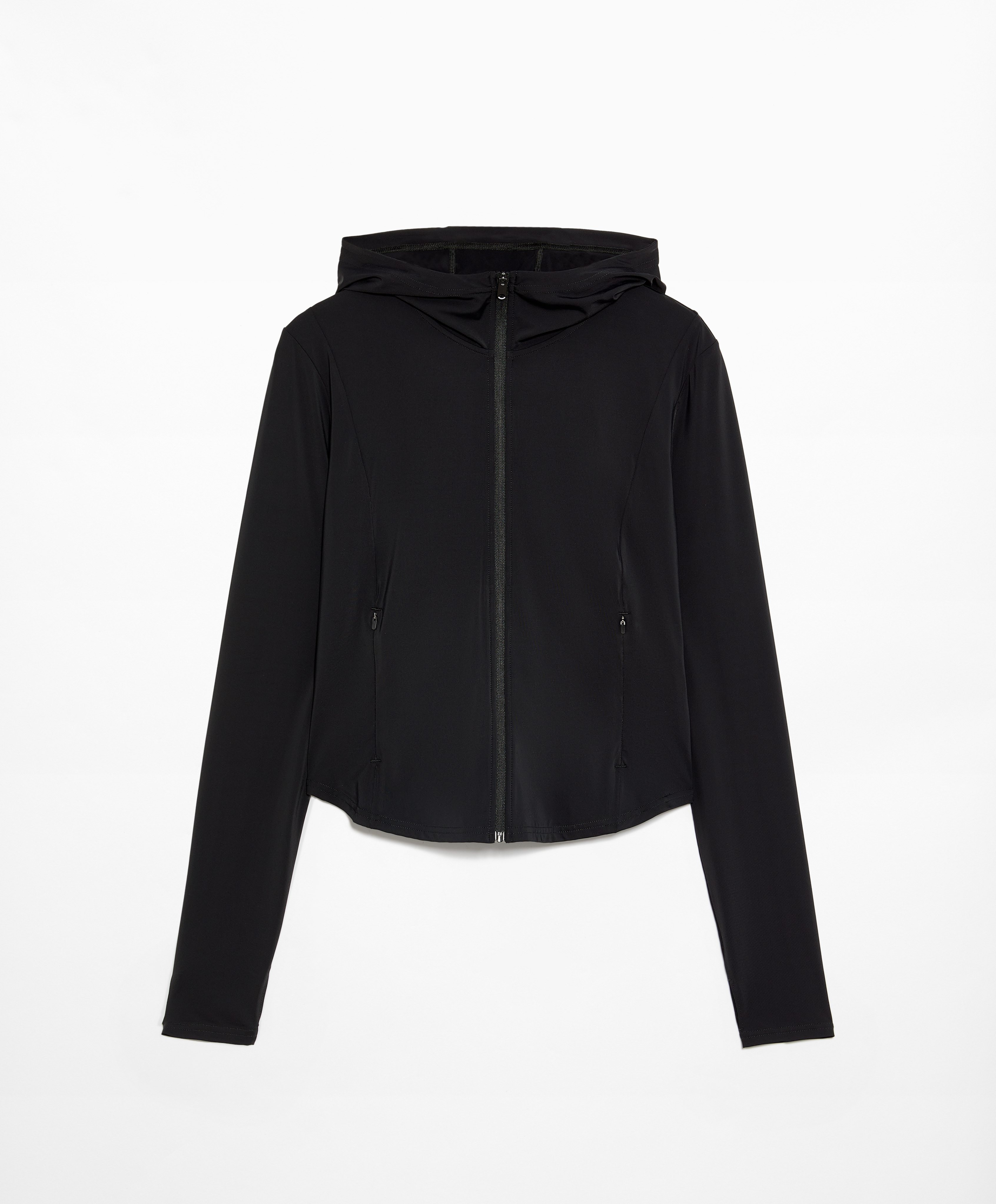 Cool touch hooded technical jacket