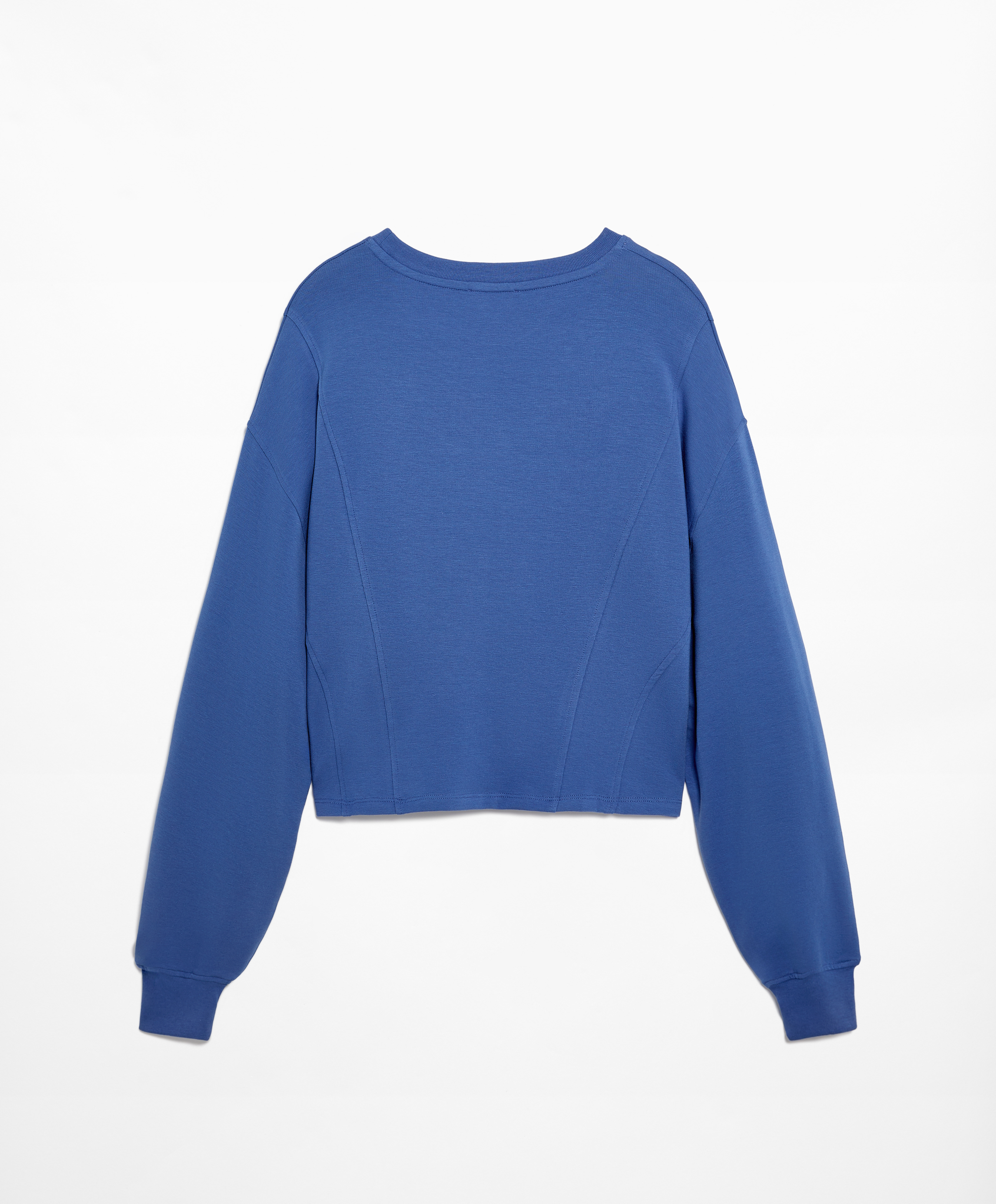 Crop sweatshirt with cotton and modal