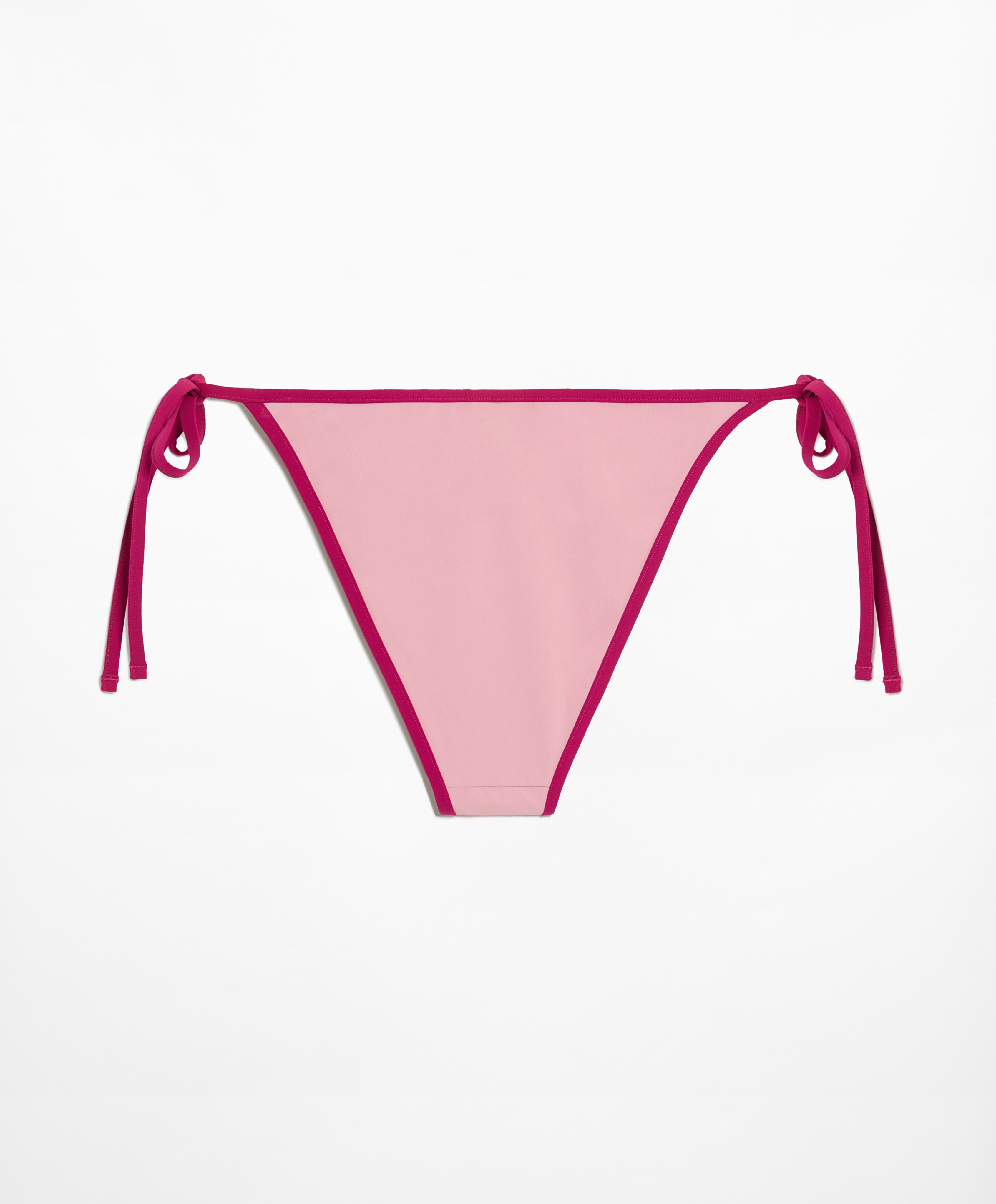 Contrast trim medium-coverage tie bikini briefs