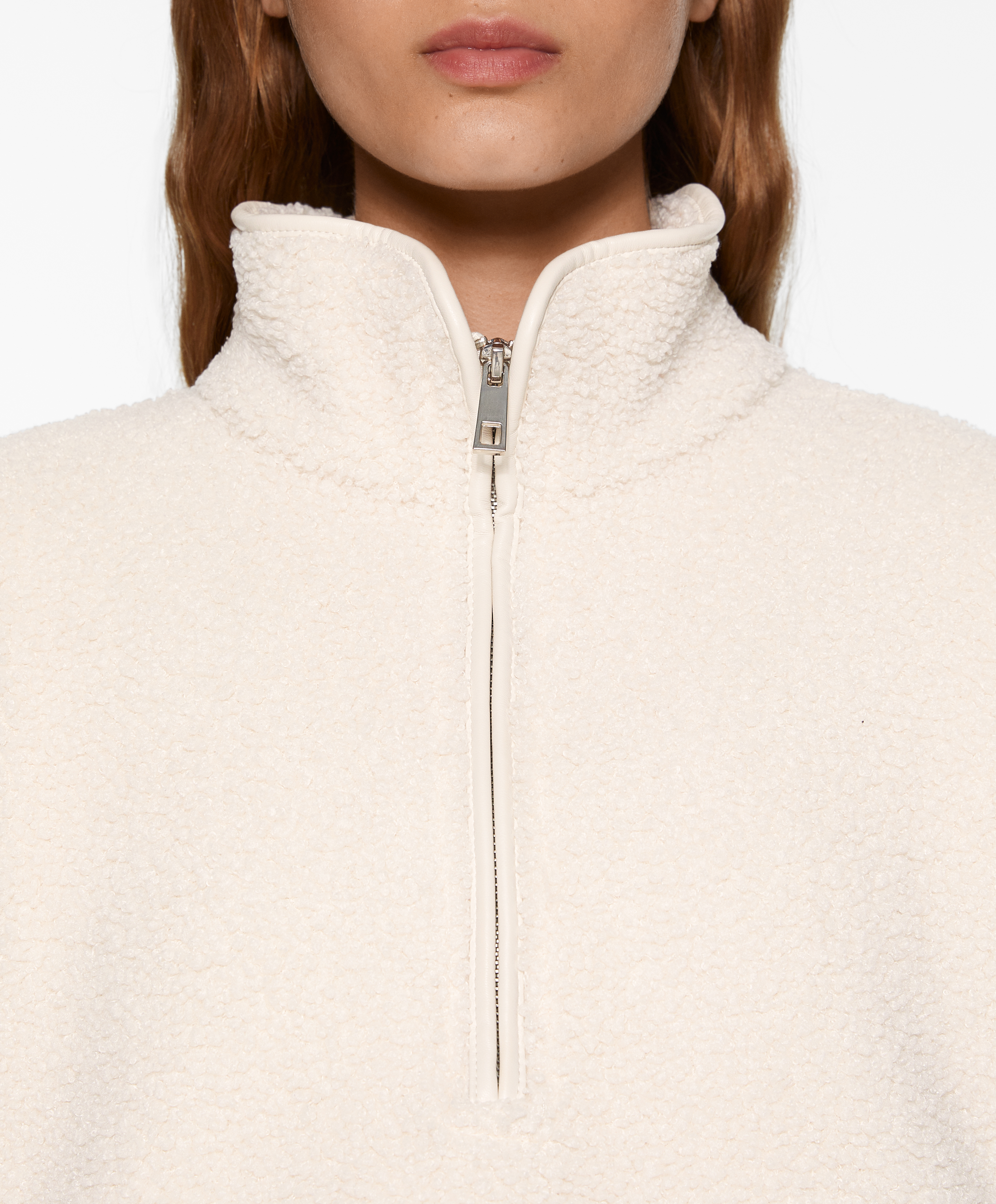 Faux-shearling sweatshirt