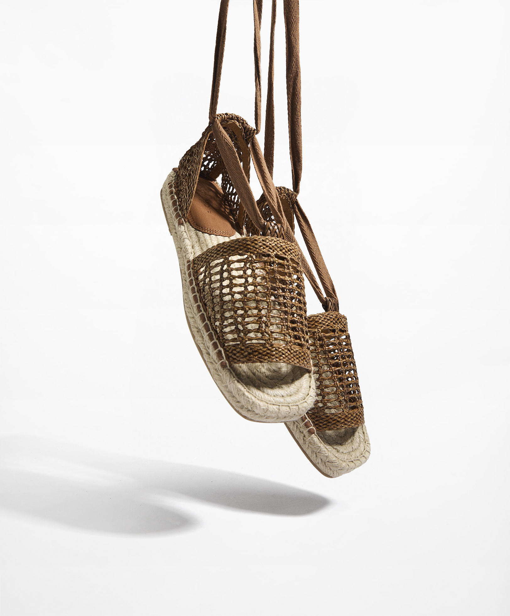 Braided jute sandals
