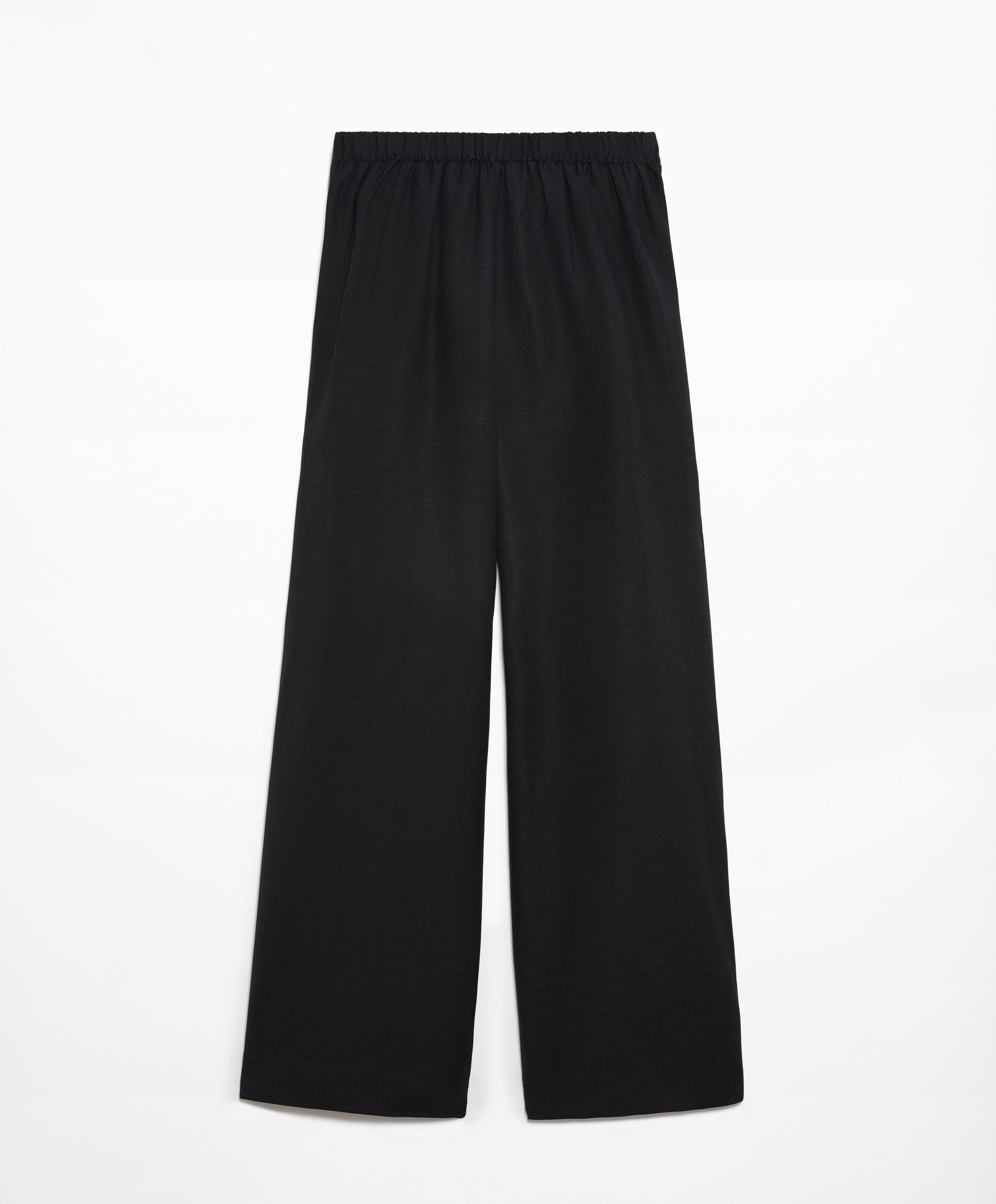 Wrap trousers with linen