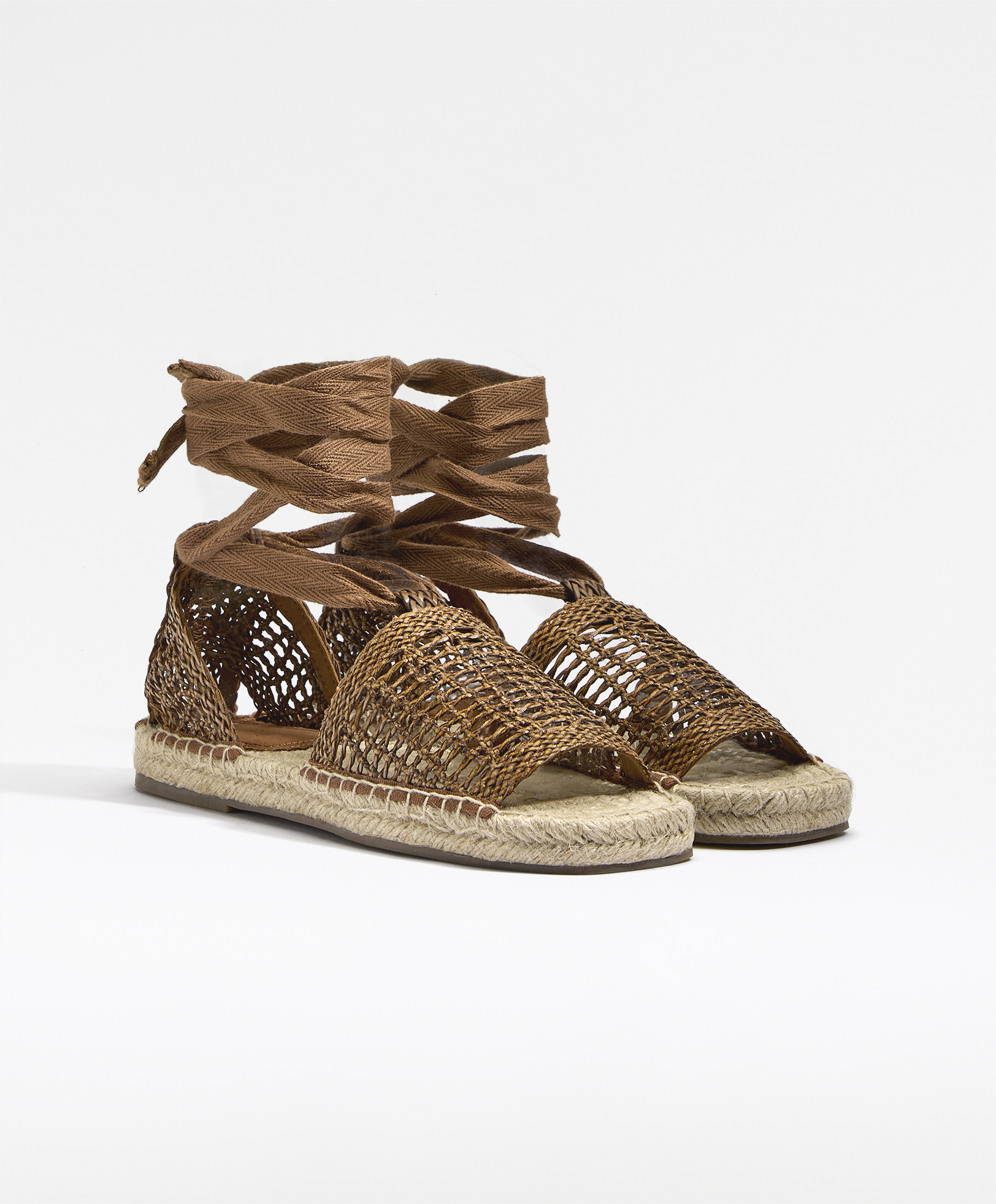 Braided jute sandals