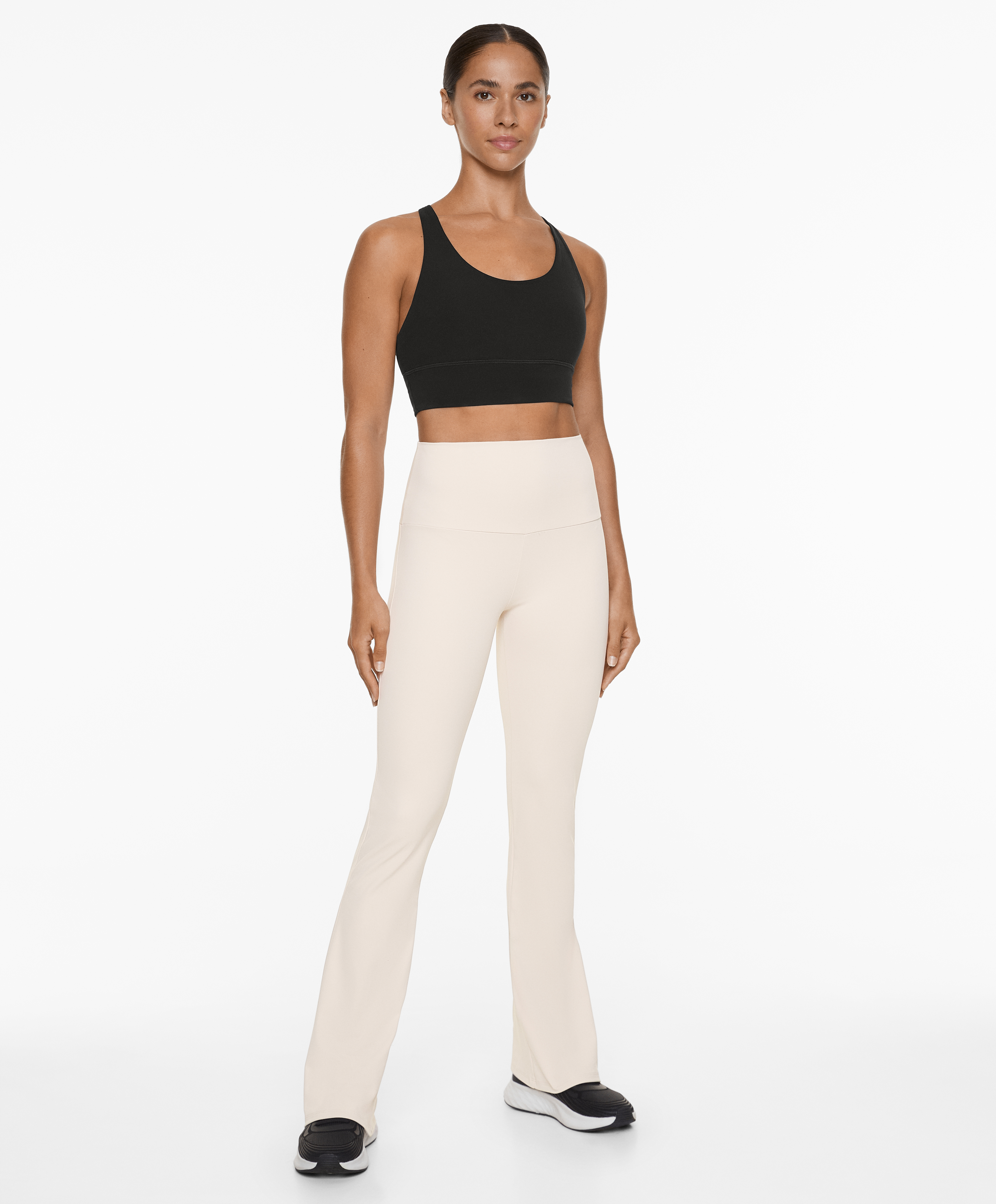 High-rise comfortlux flare trousers