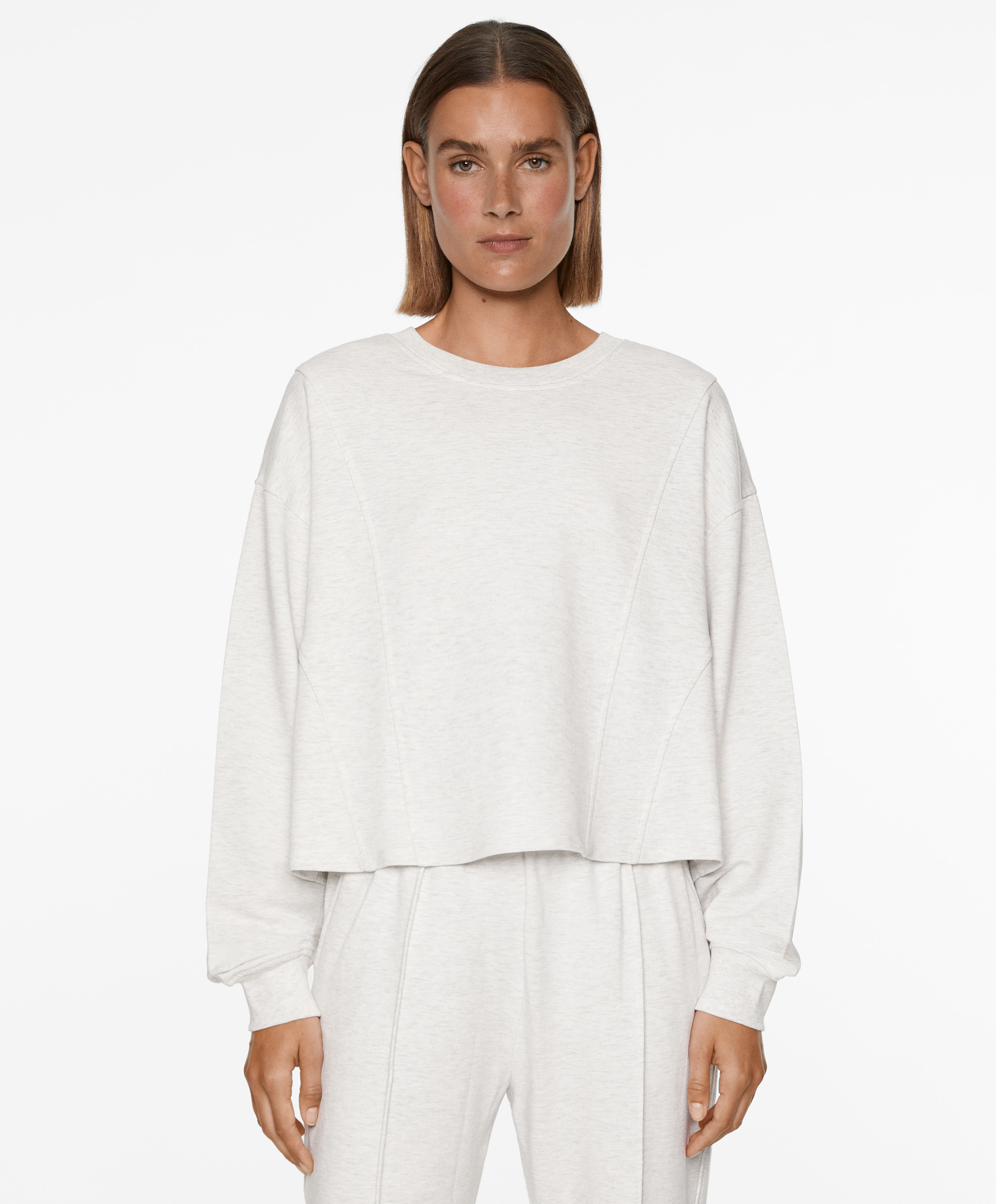 Sweatshirt with cotton and modal blend