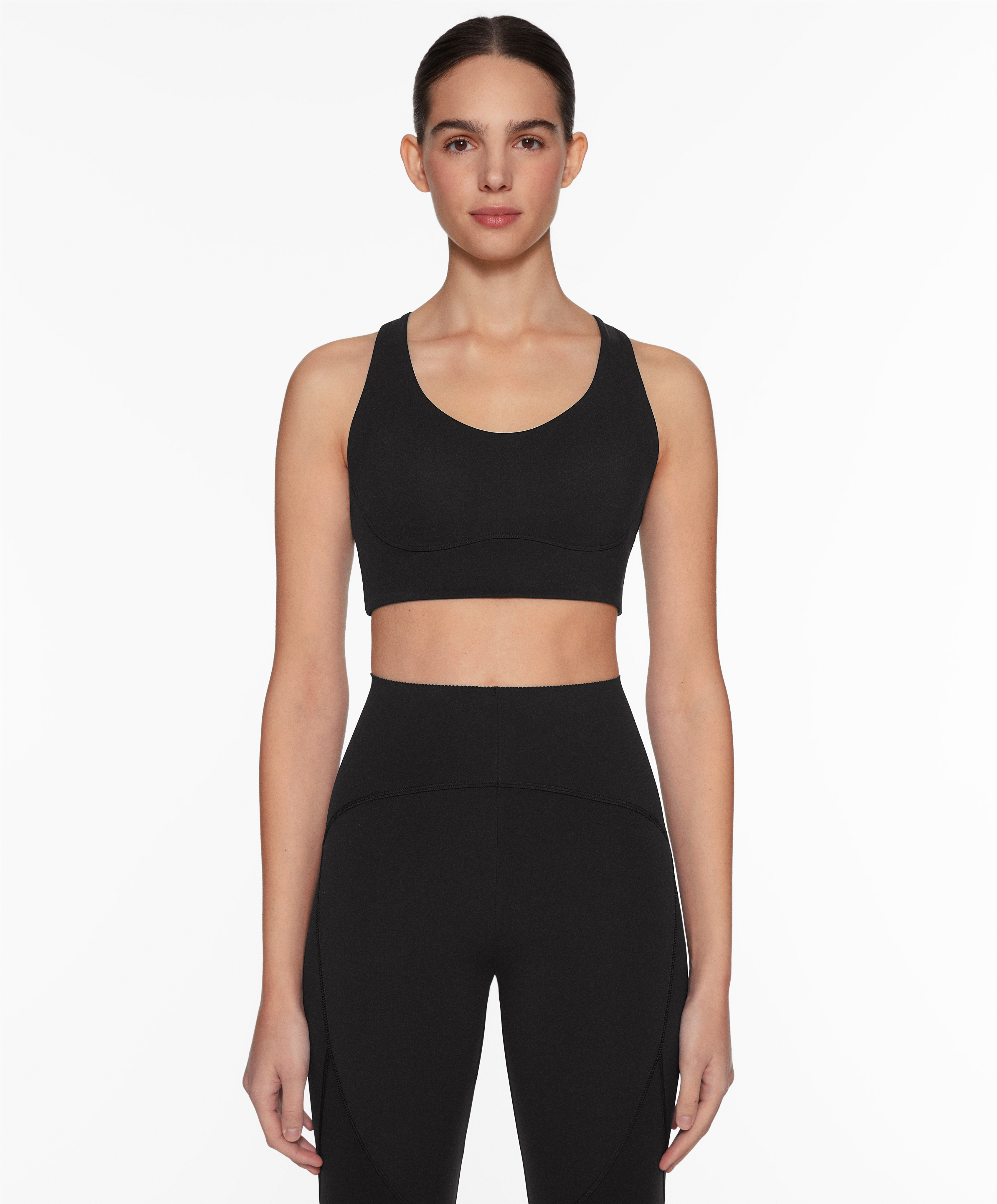 Medium-support compressive bra