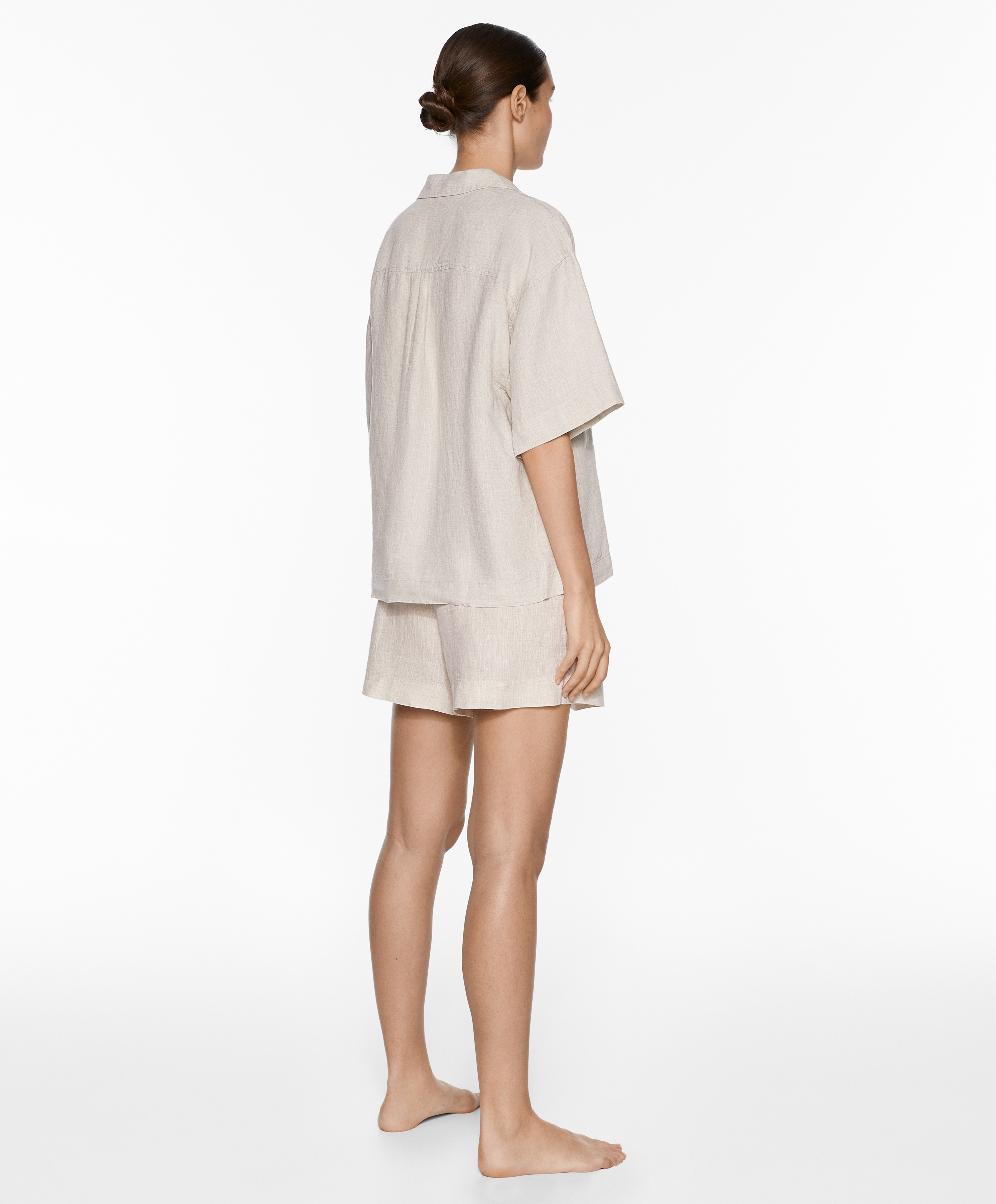 100% linen short sleeve shirt