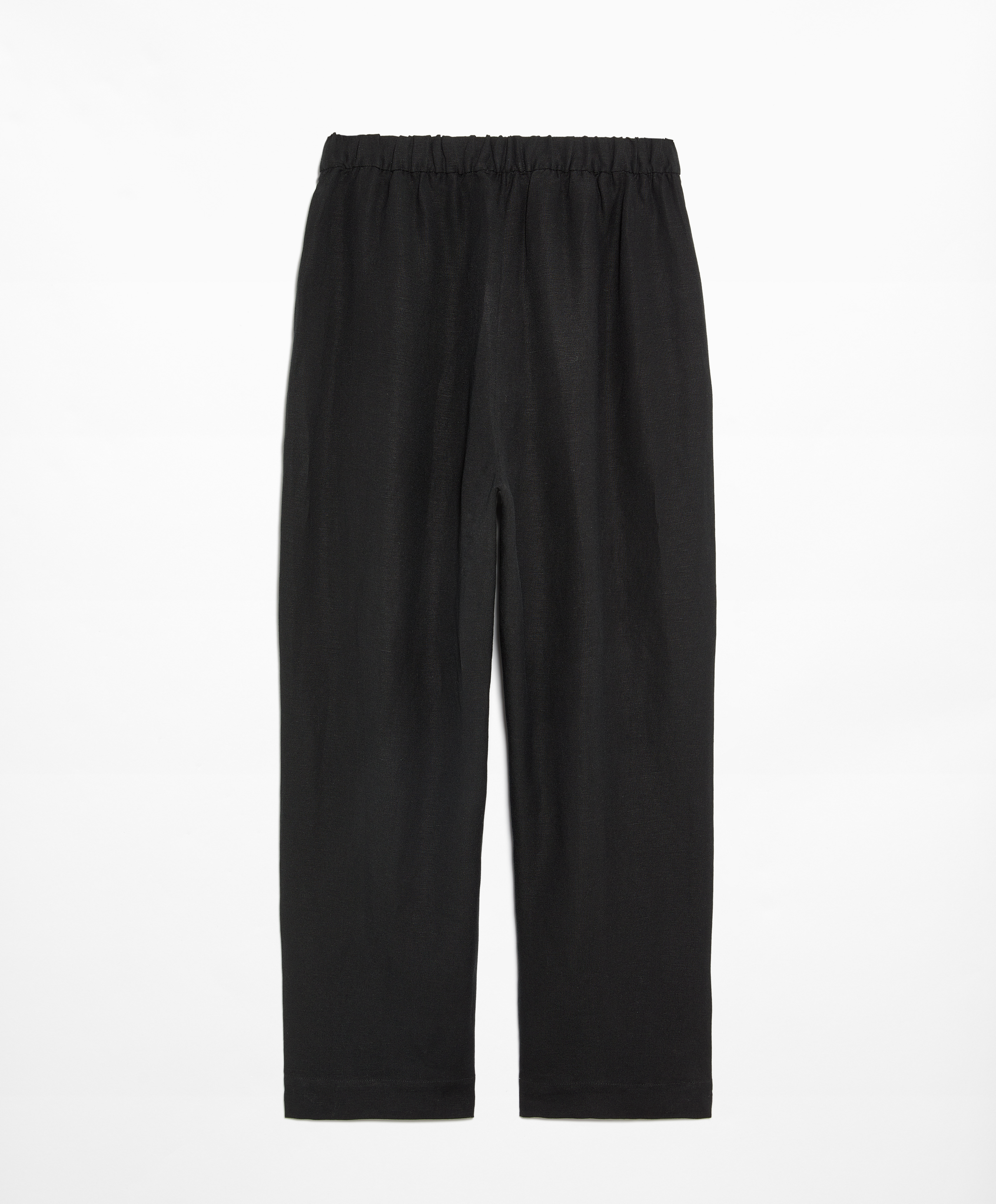 Slim-fit trousers with linen