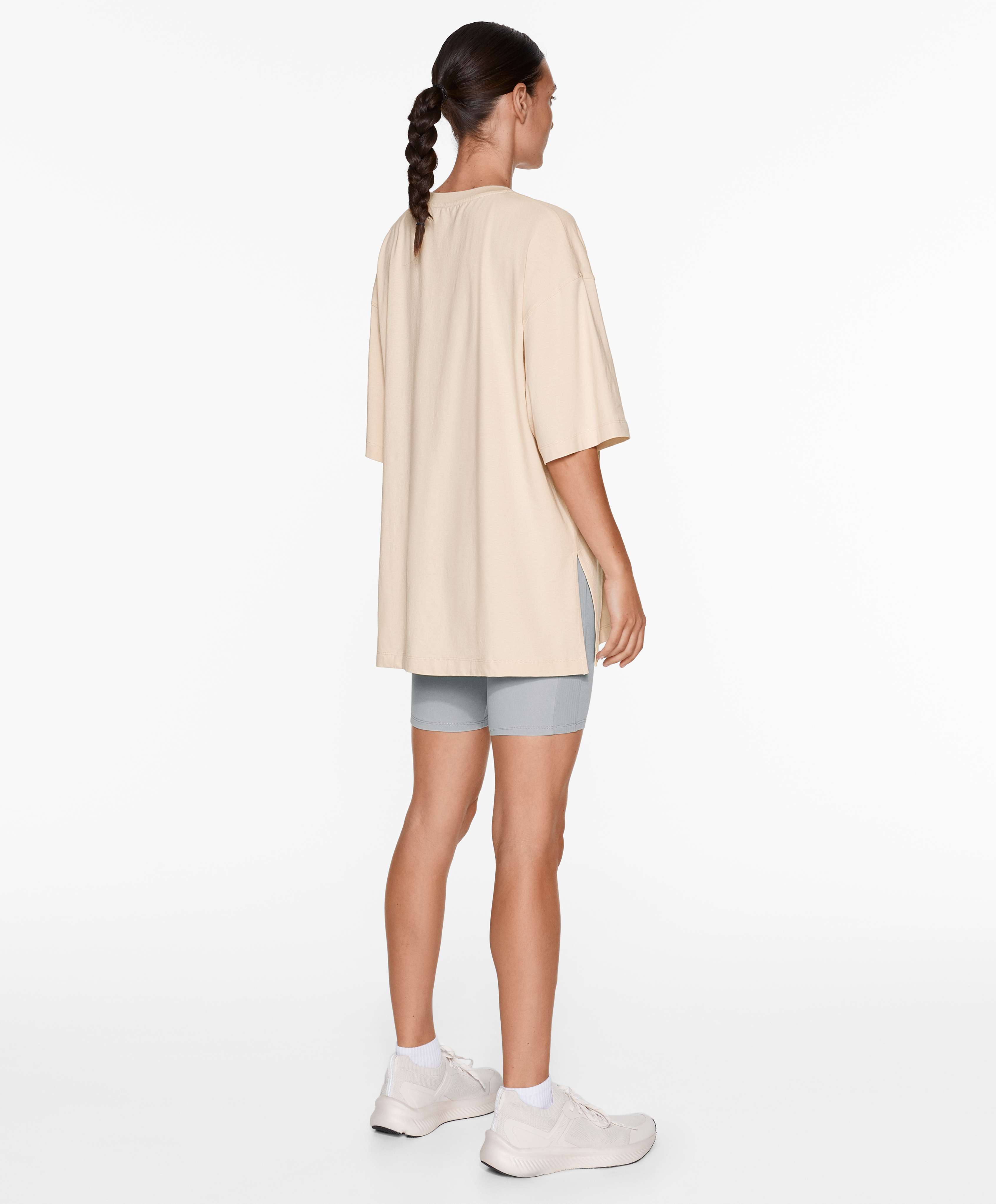 Short sleeve cotton blend T-shirt