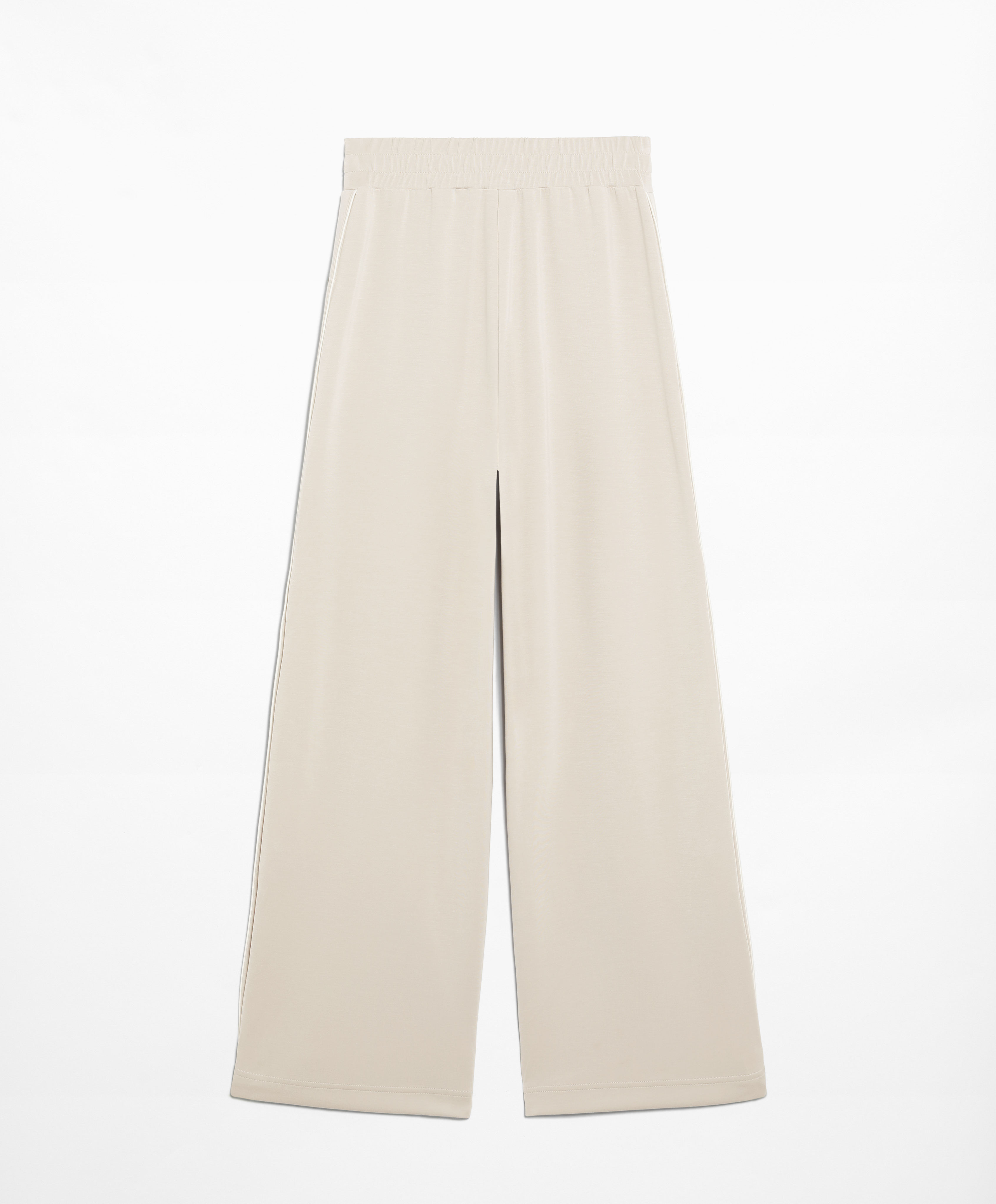 Soft-touch wide, straight-leg trousers with modal and buttons