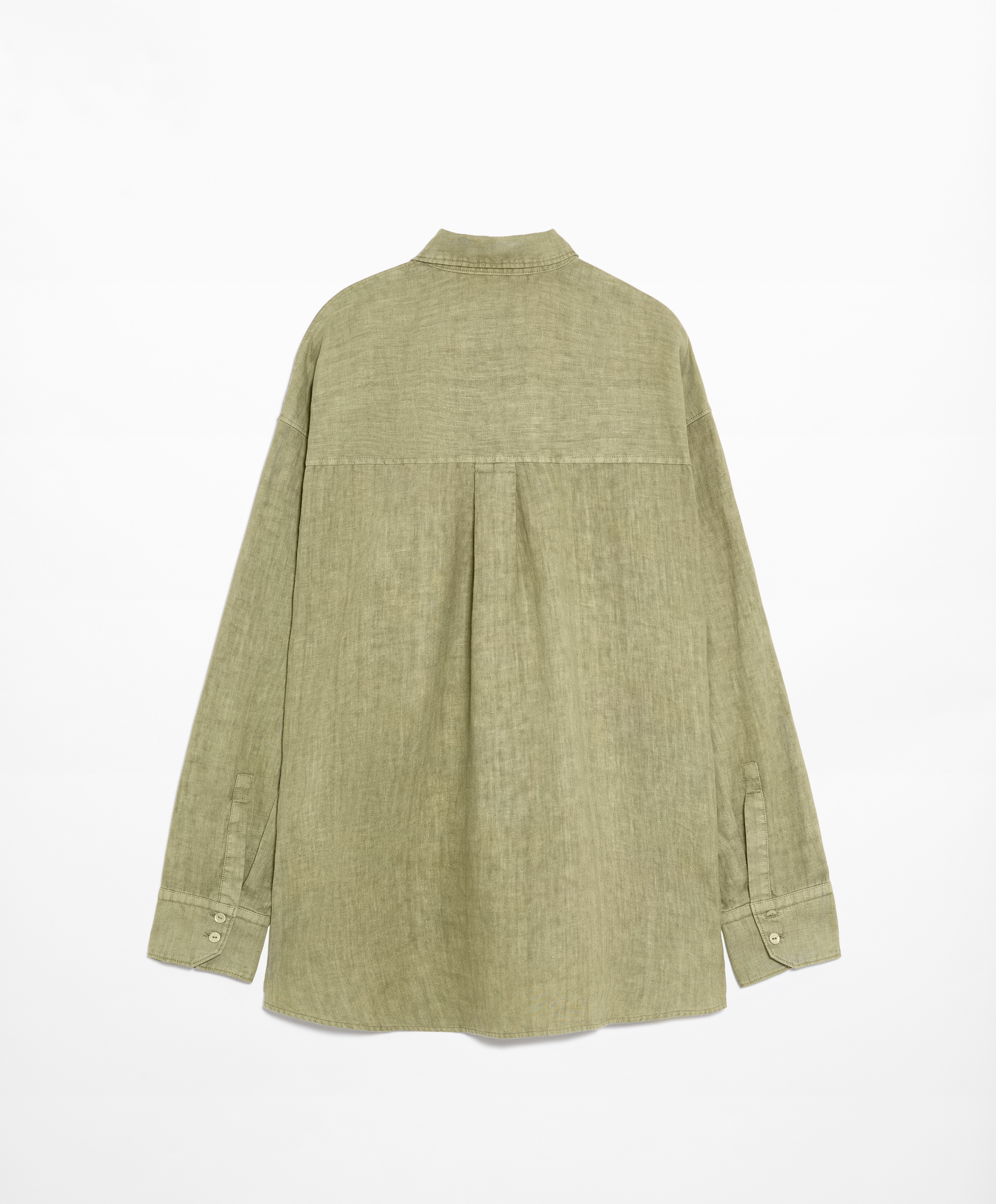 100% linen long-sleeved shirt