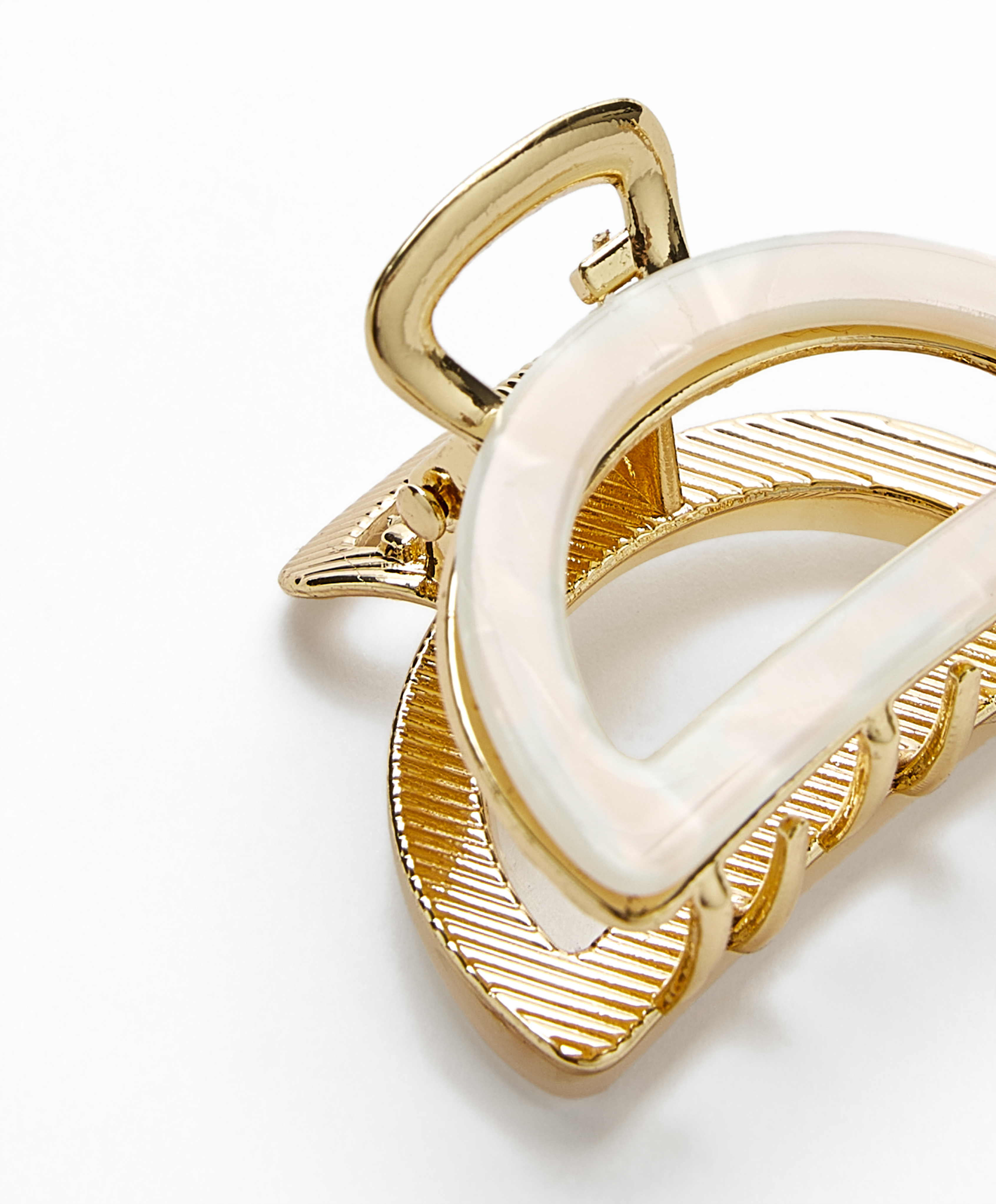 2 metallic mini hair clasps