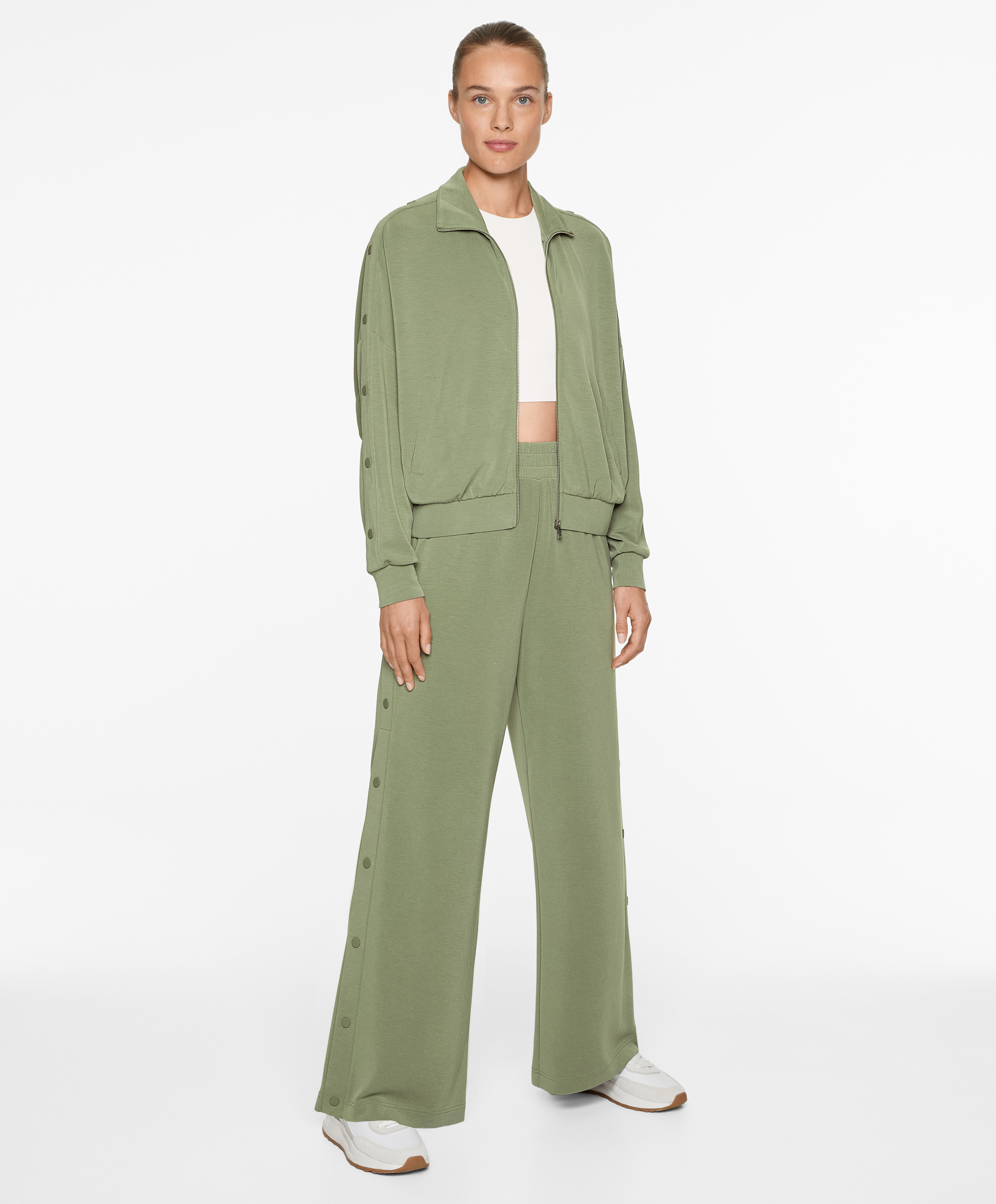 Jacket with modal and buttons