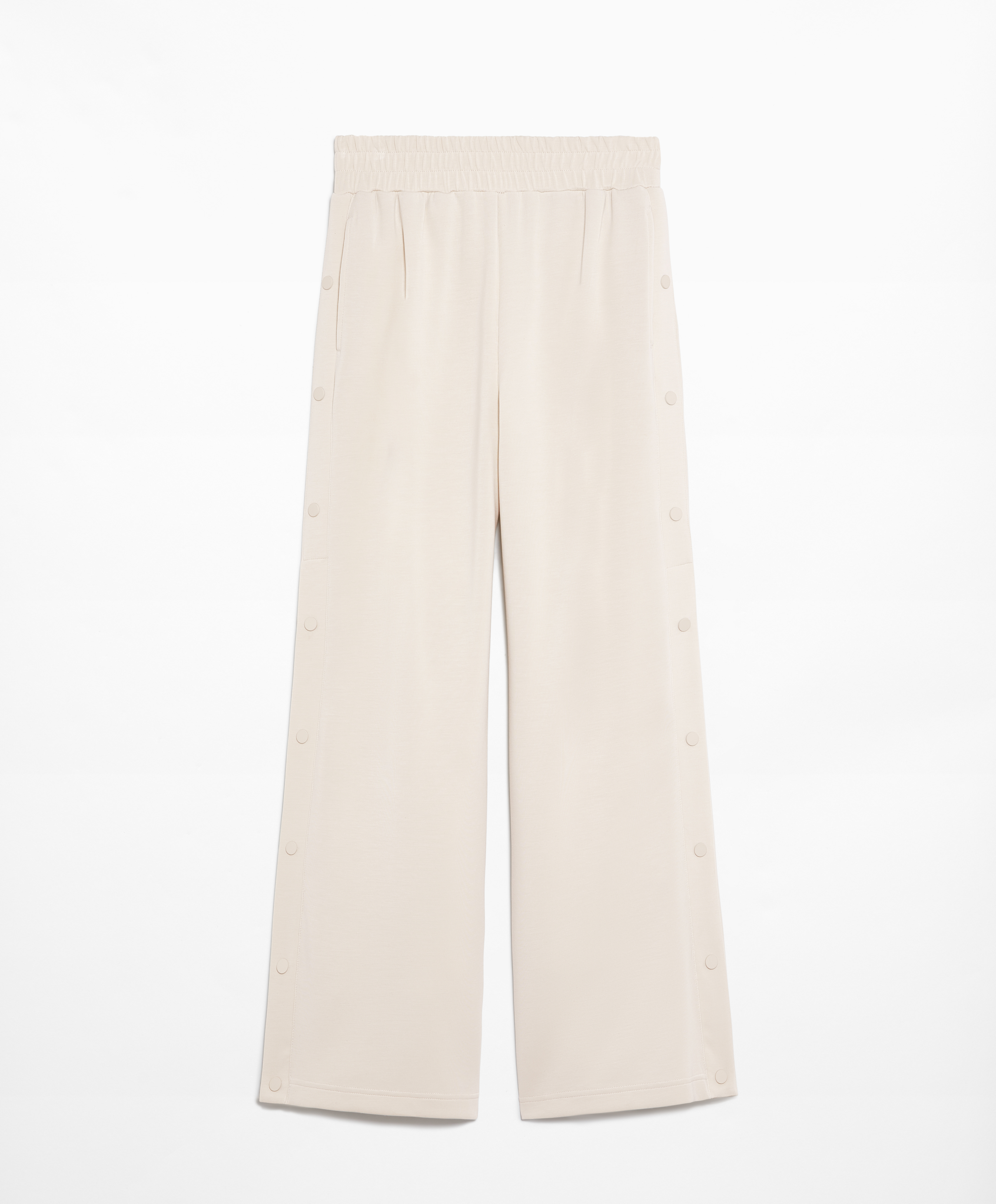 Soft-touch wide, straight-leg trousers with modal and buttons
