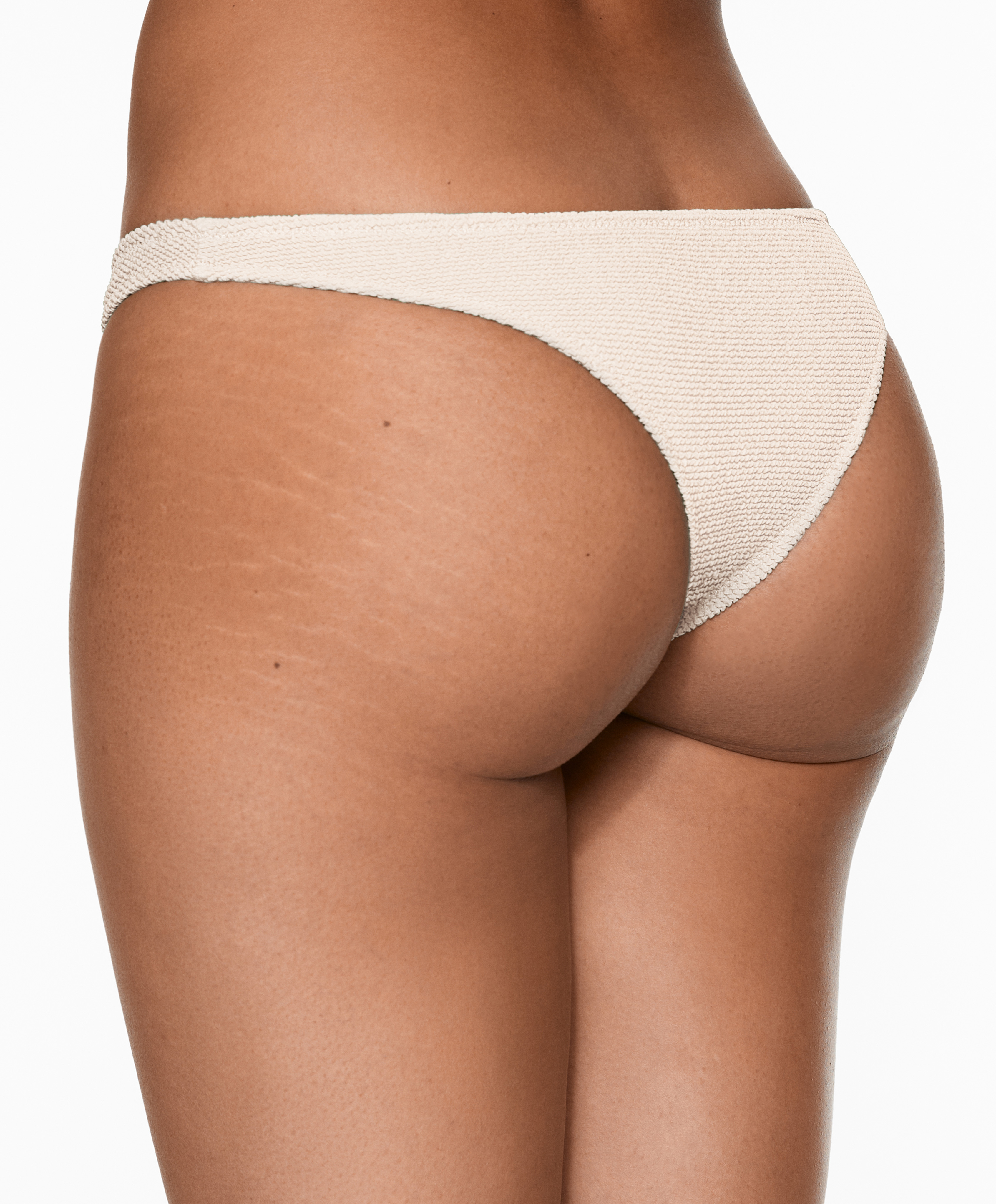 U-cut crinkle Brazilian bikini briefs