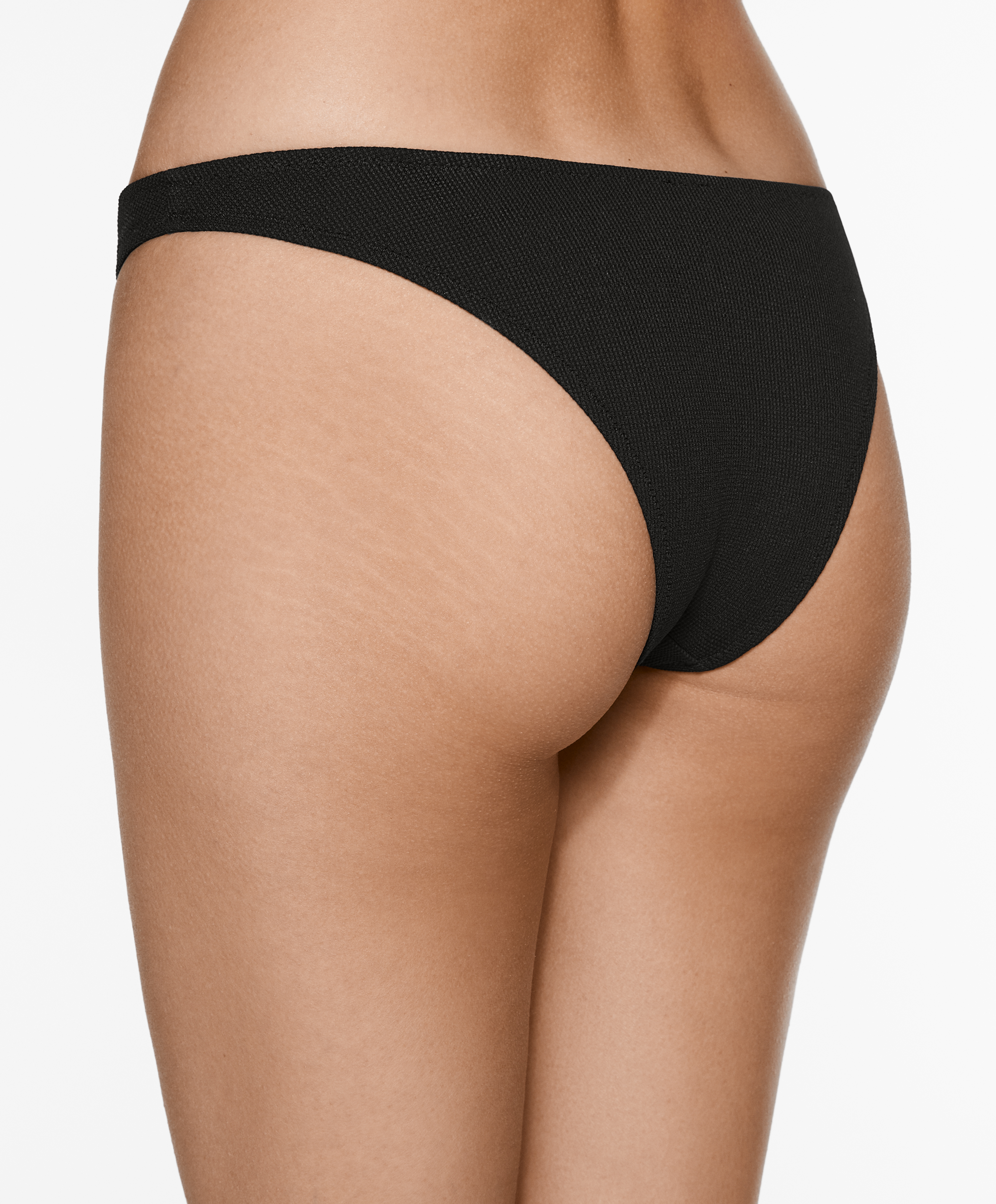Piqué medium-coverage U-cut bikini briefs