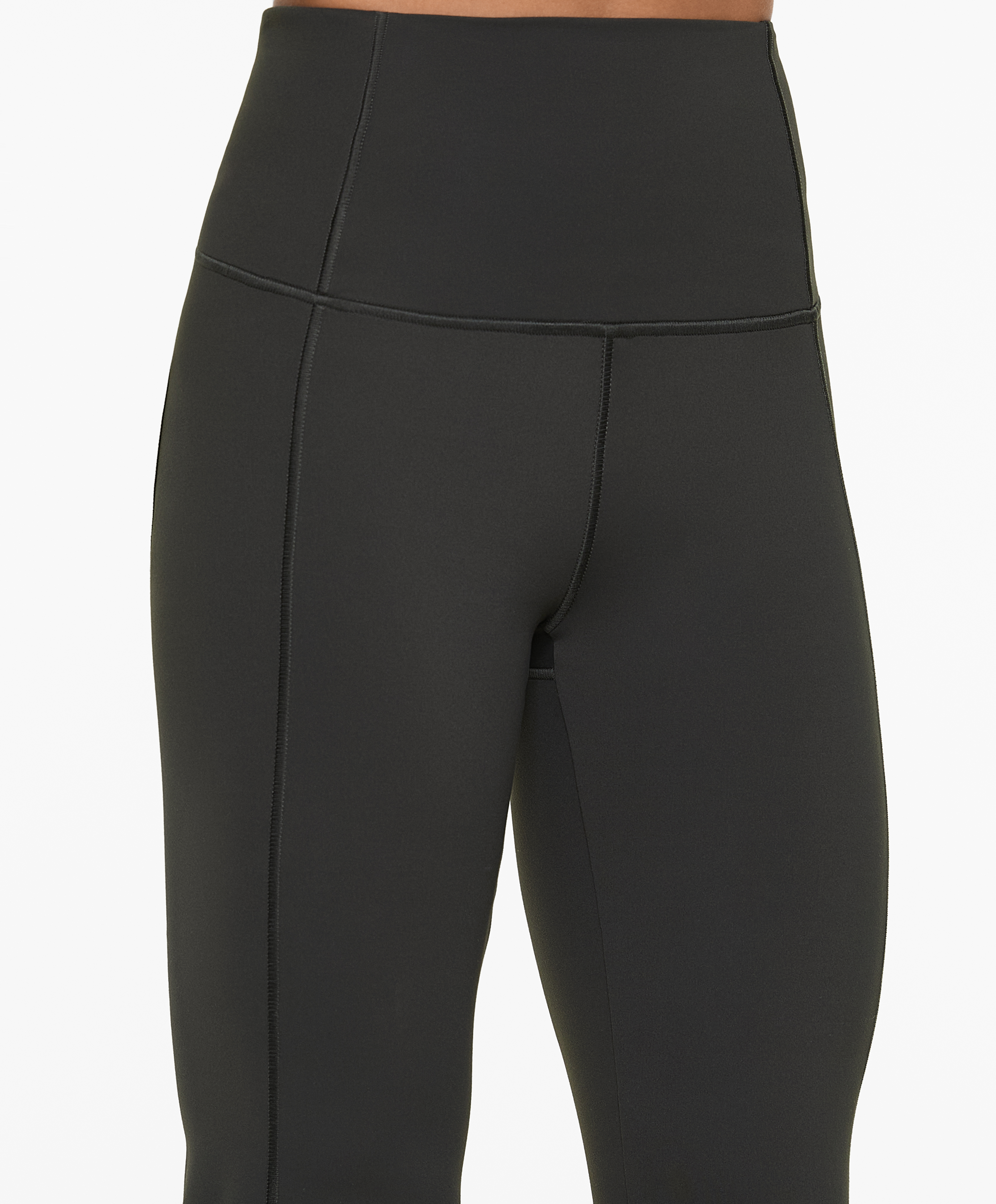 Comfortlux super-high-rise flare trousers with overlocking detail