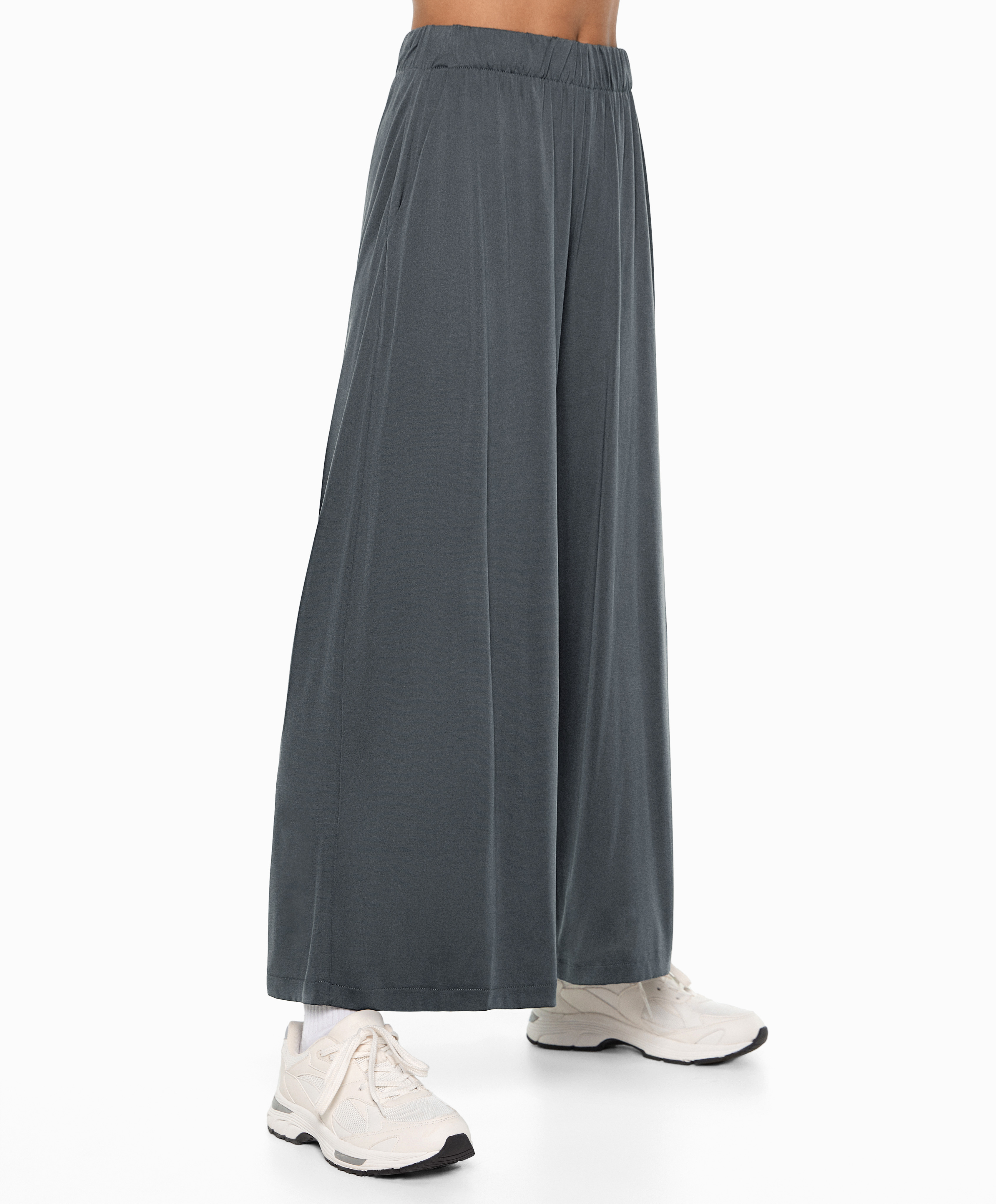 Modal blend crop trousers