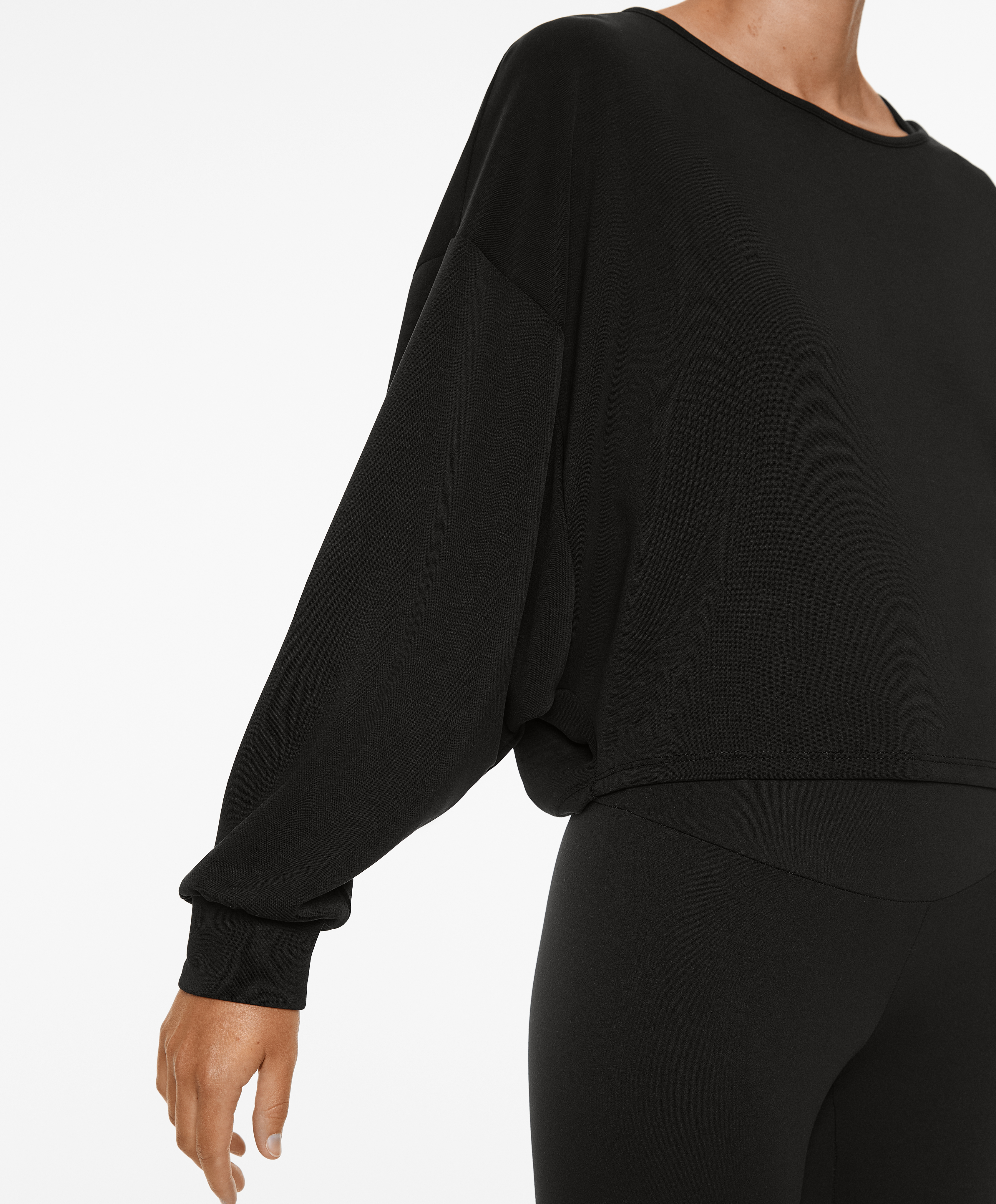 Wrap sweatshirt with modal