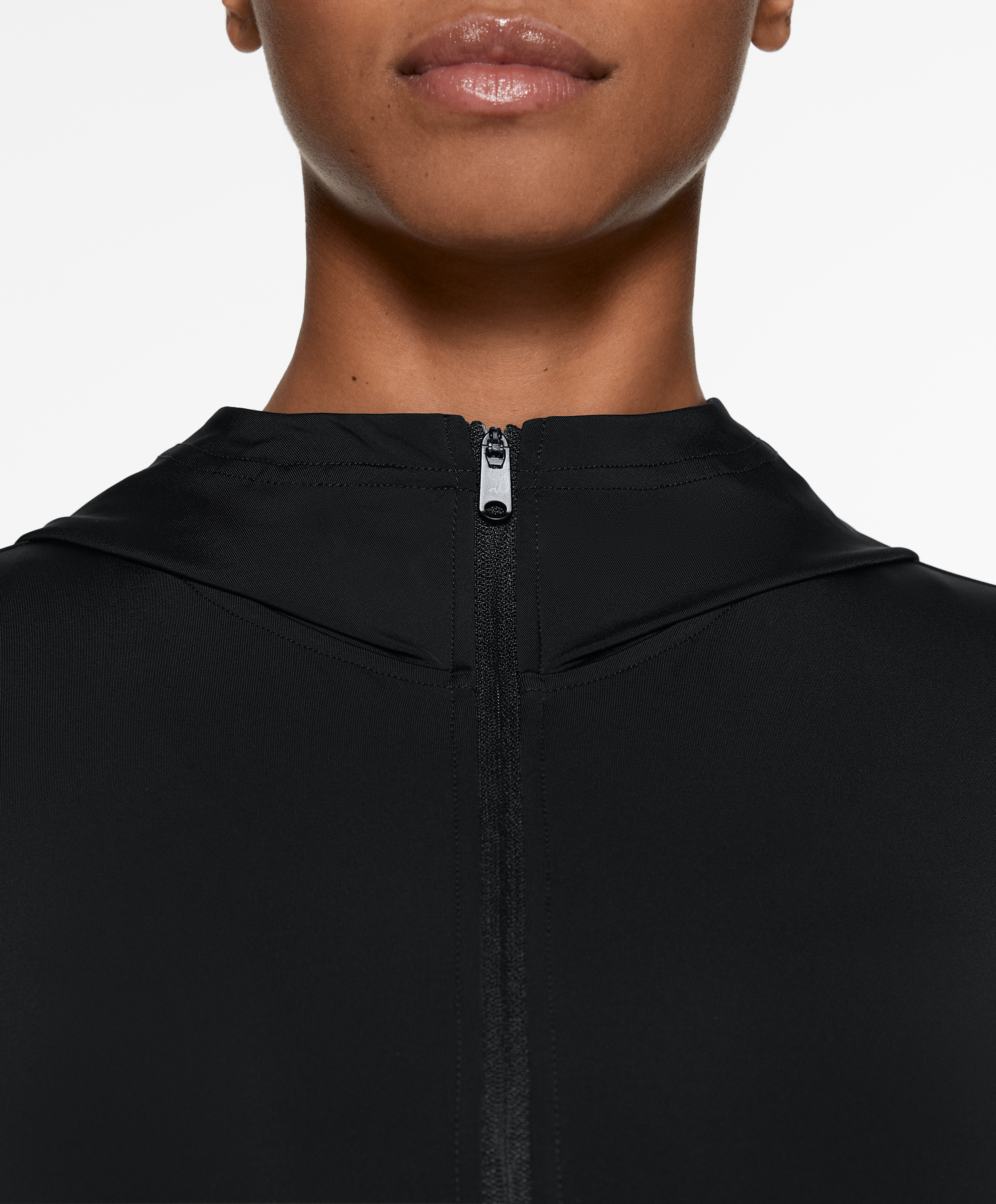 Cool touch hooded technical jacket