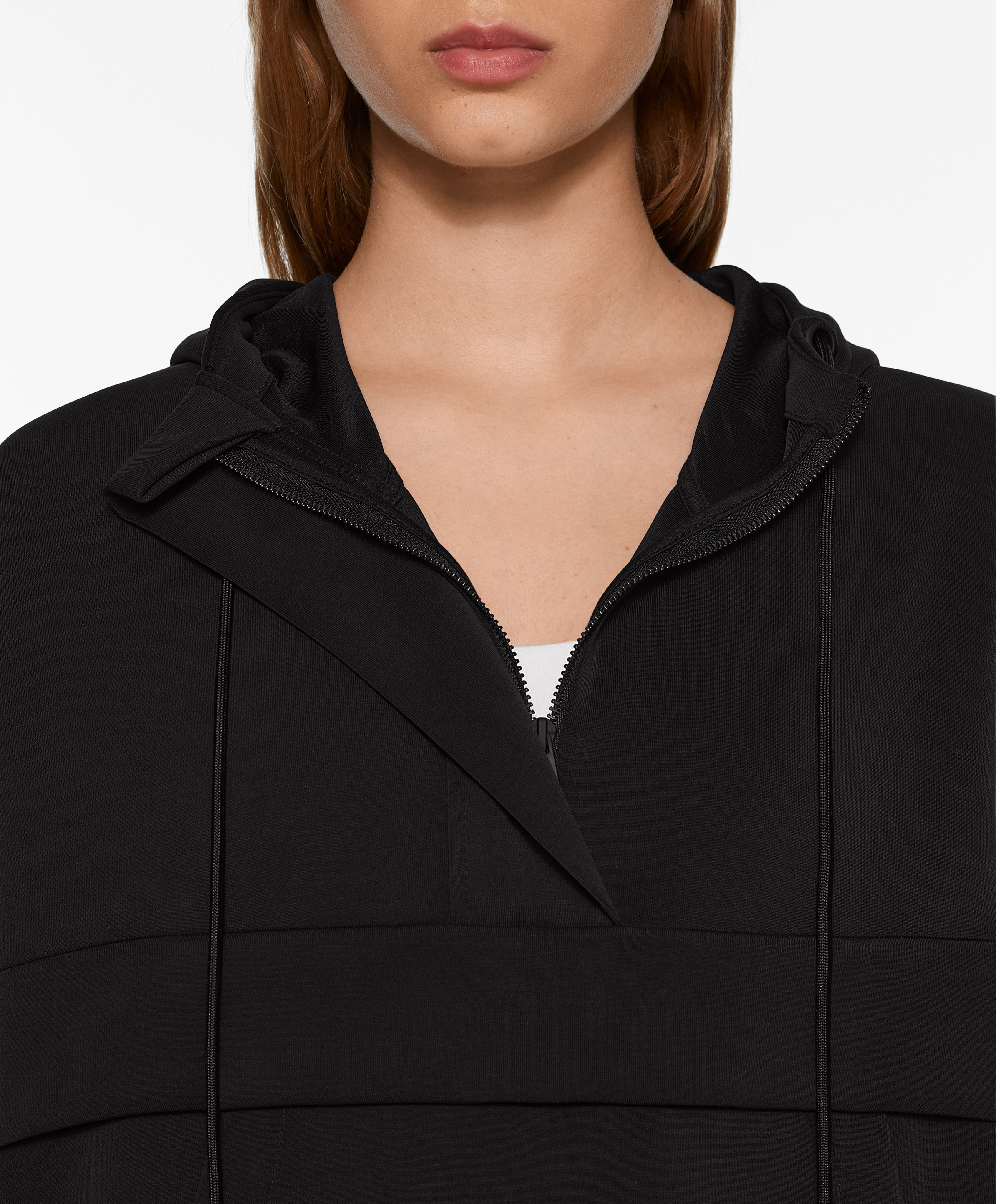 Soft-touch sweatshirt with modal and zip