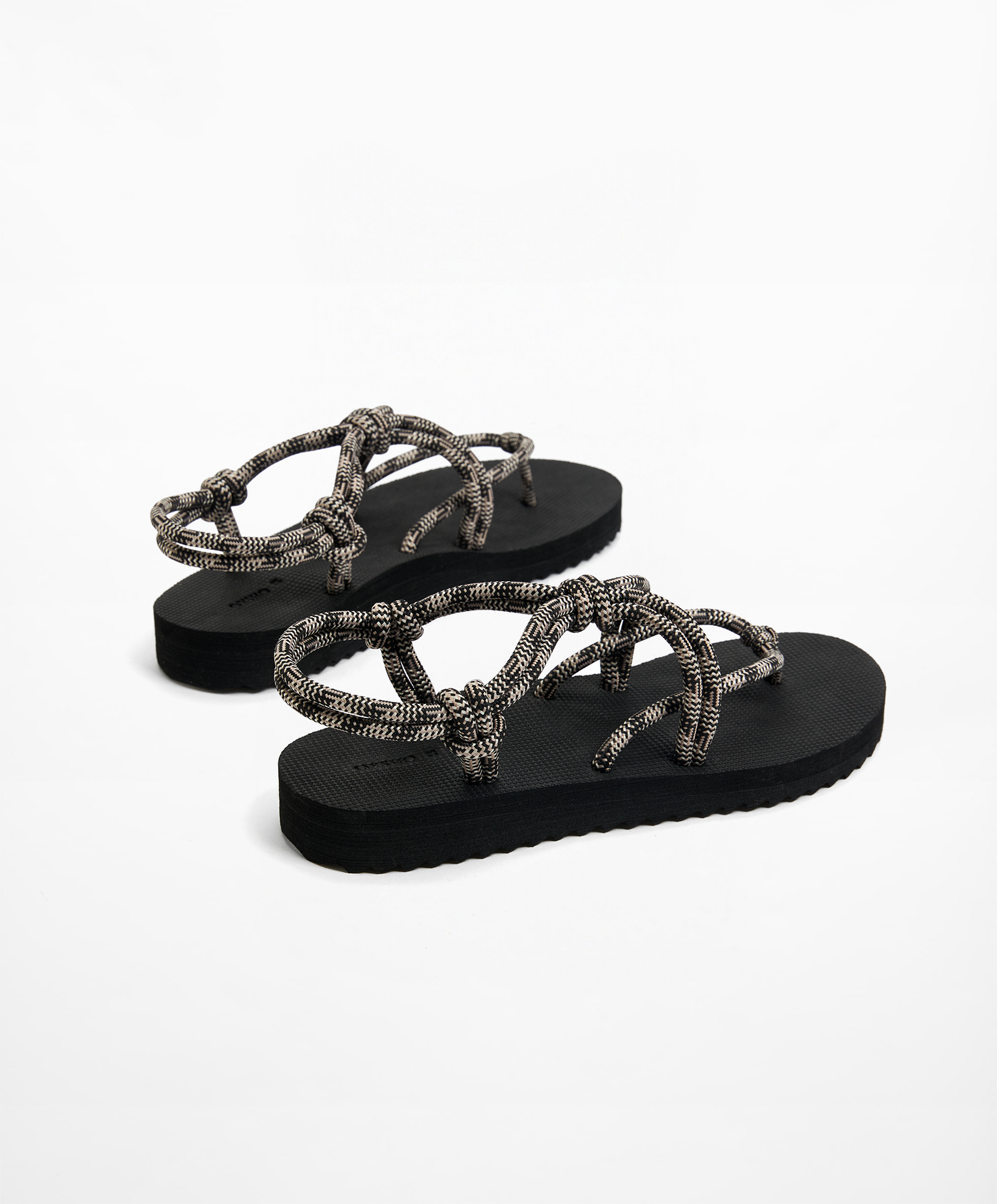 Knotted rope sandals