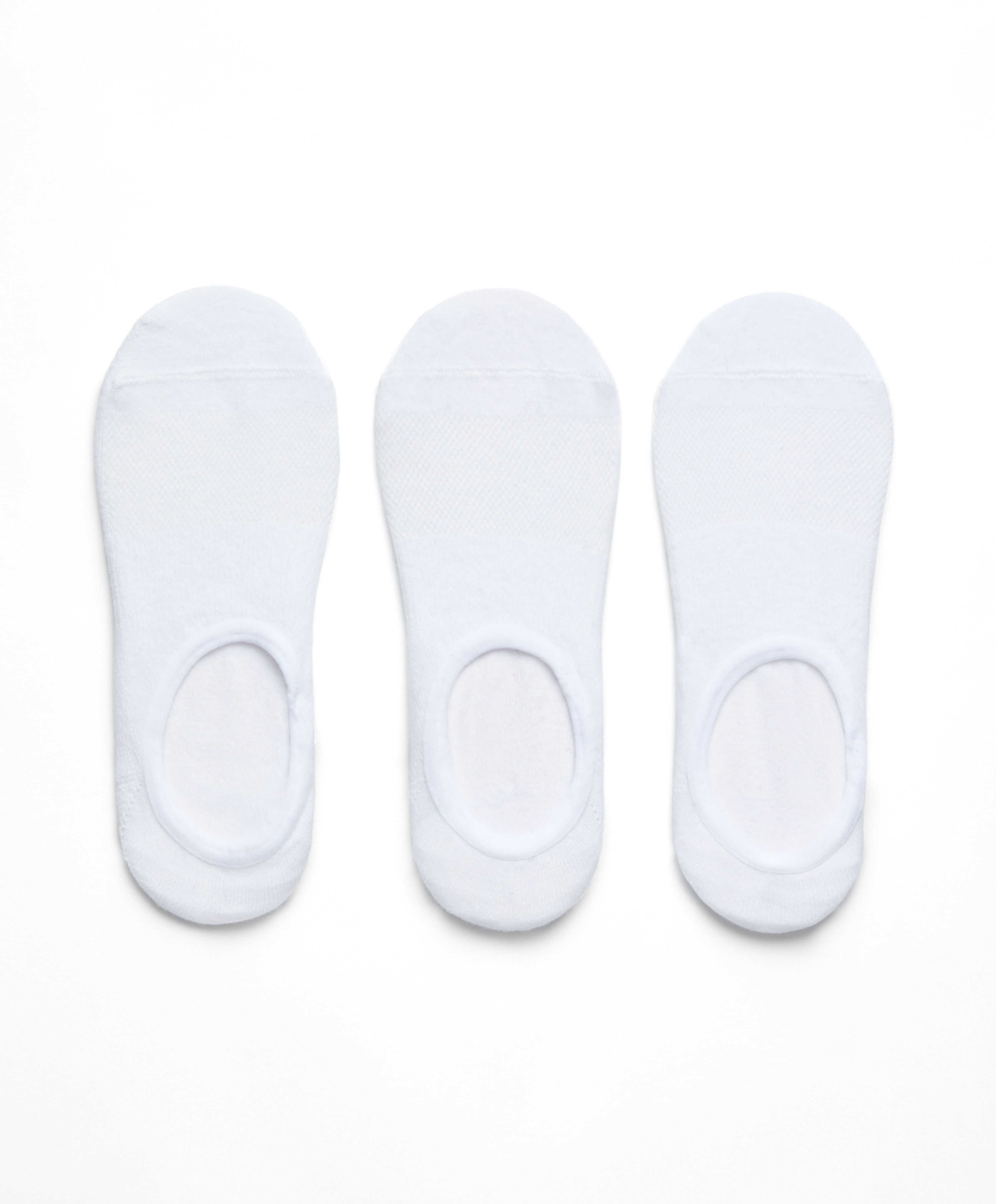 3 pairs of high-cut cotton blend invisible sports socks