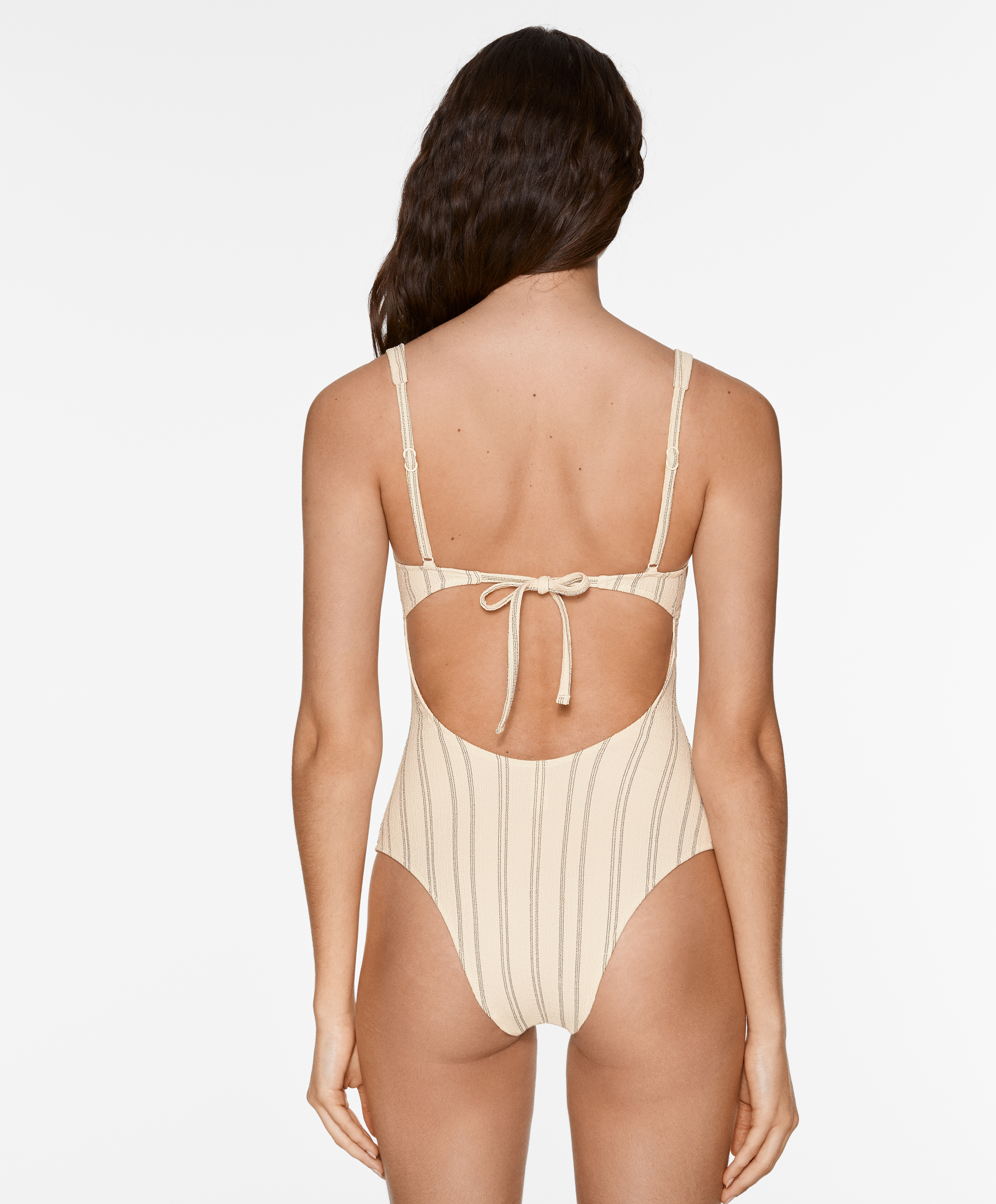 Rustic stripe triangle swimsuit