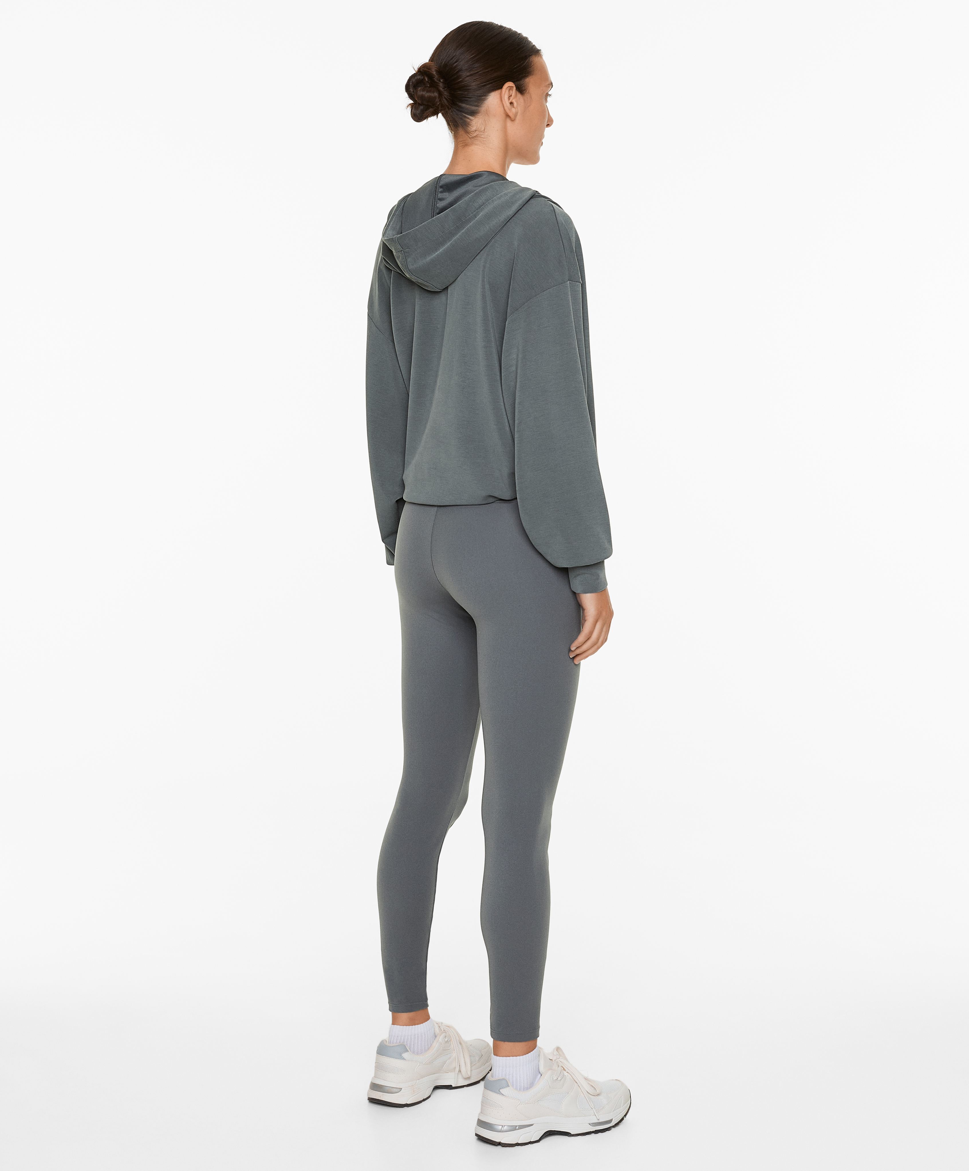 Hooded wrap sweatshirt with modal
