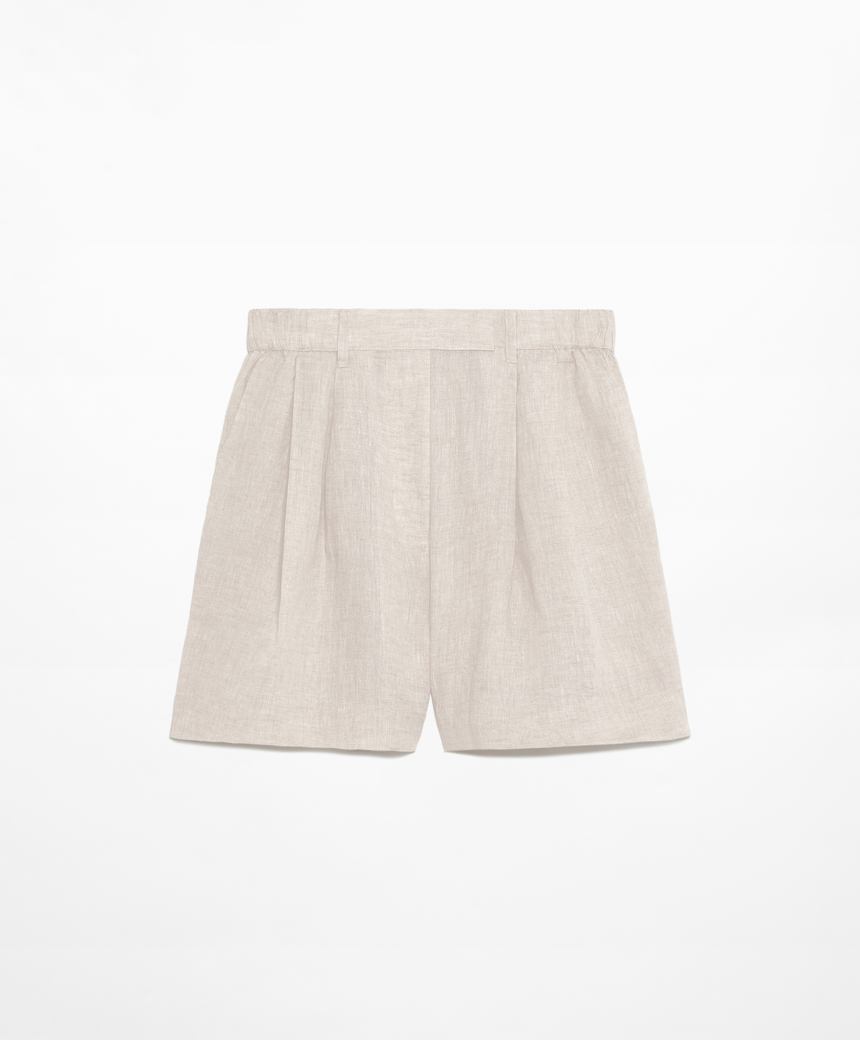 100% linen tailored-fit shorts