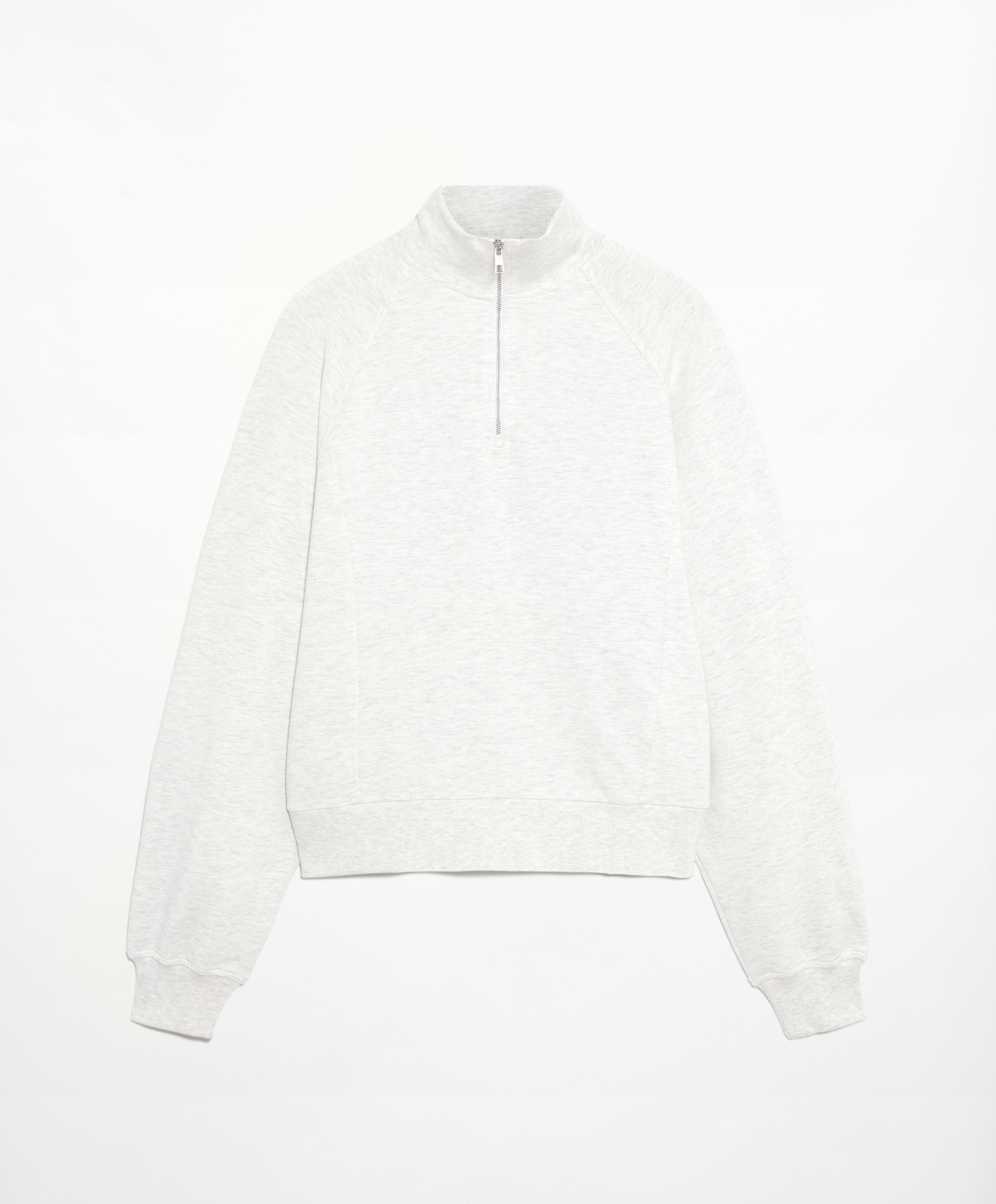 Half-zip sweatshirt with cotton and modal