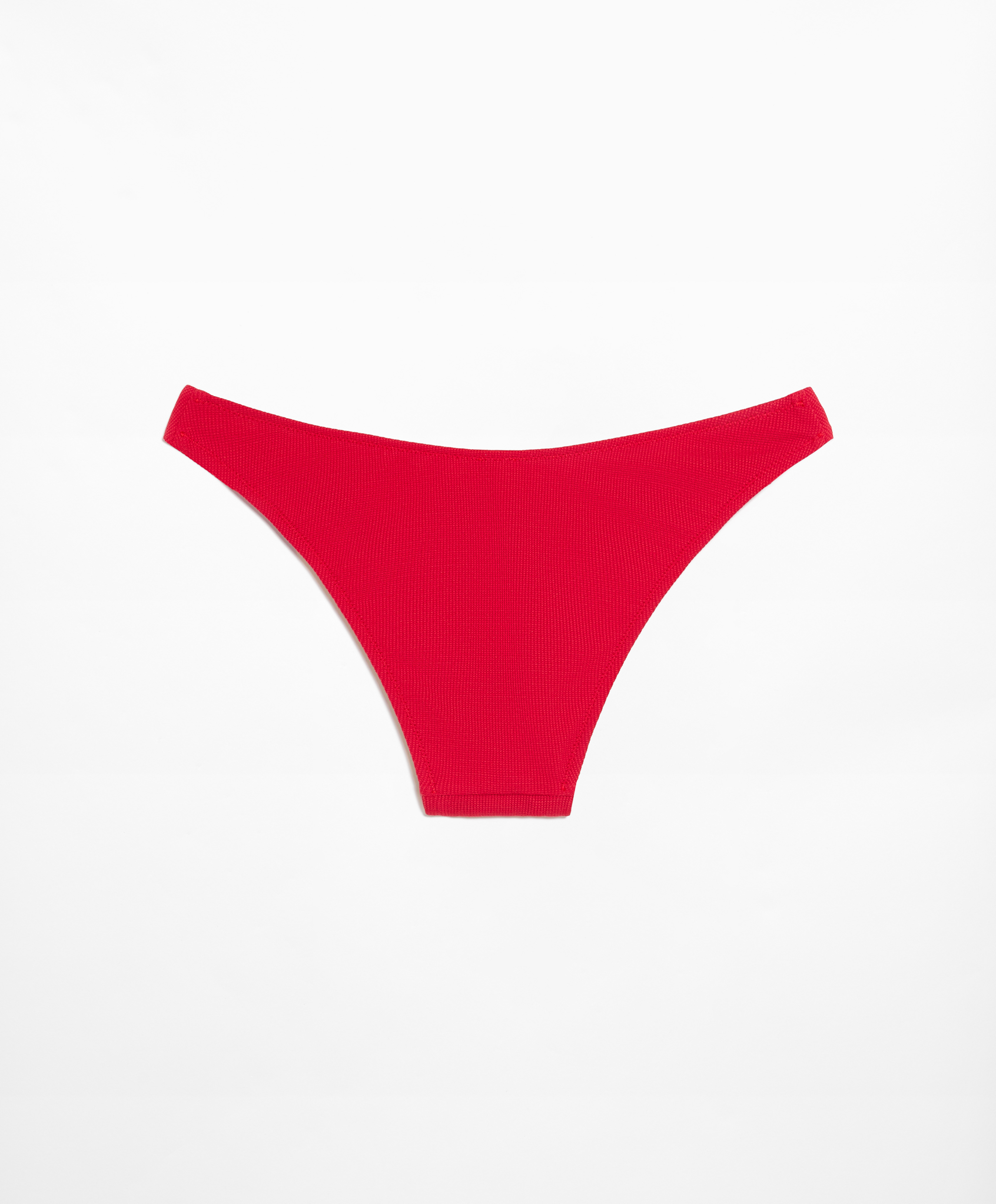 Piqué medium-coverage U-cut bikini briefs