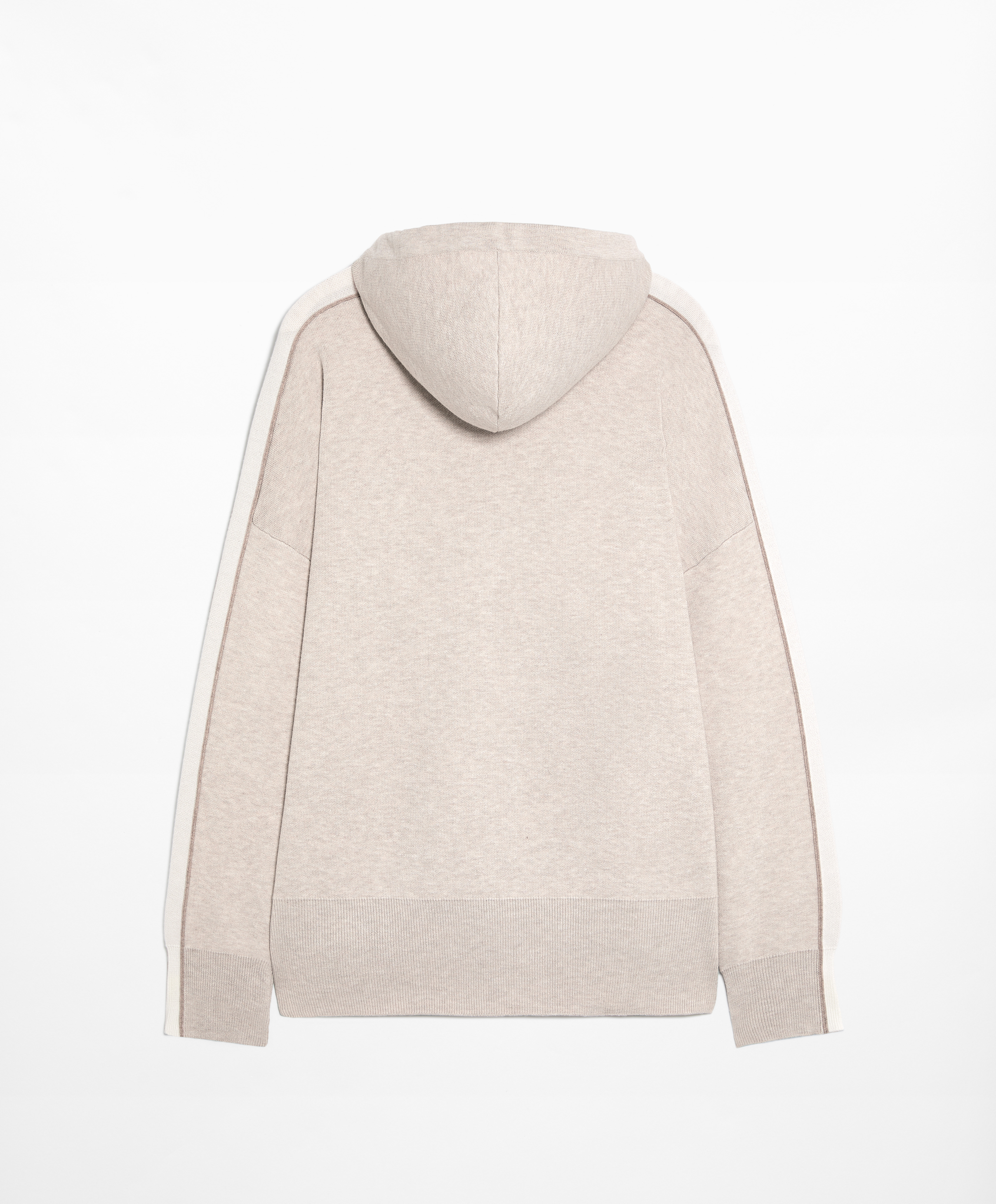 Knit zip-up jacket with piping