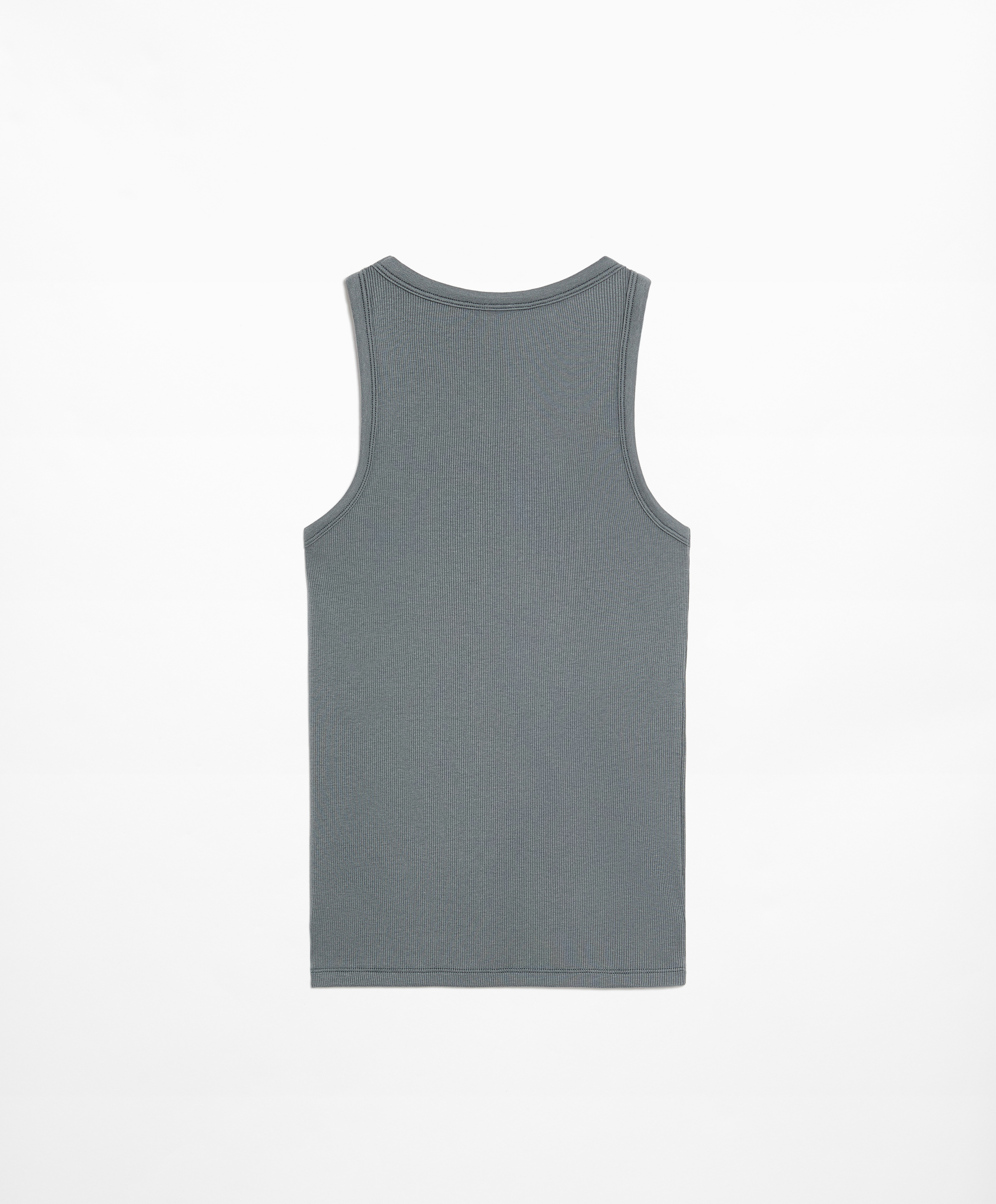 Rib vest top with cotton and modal