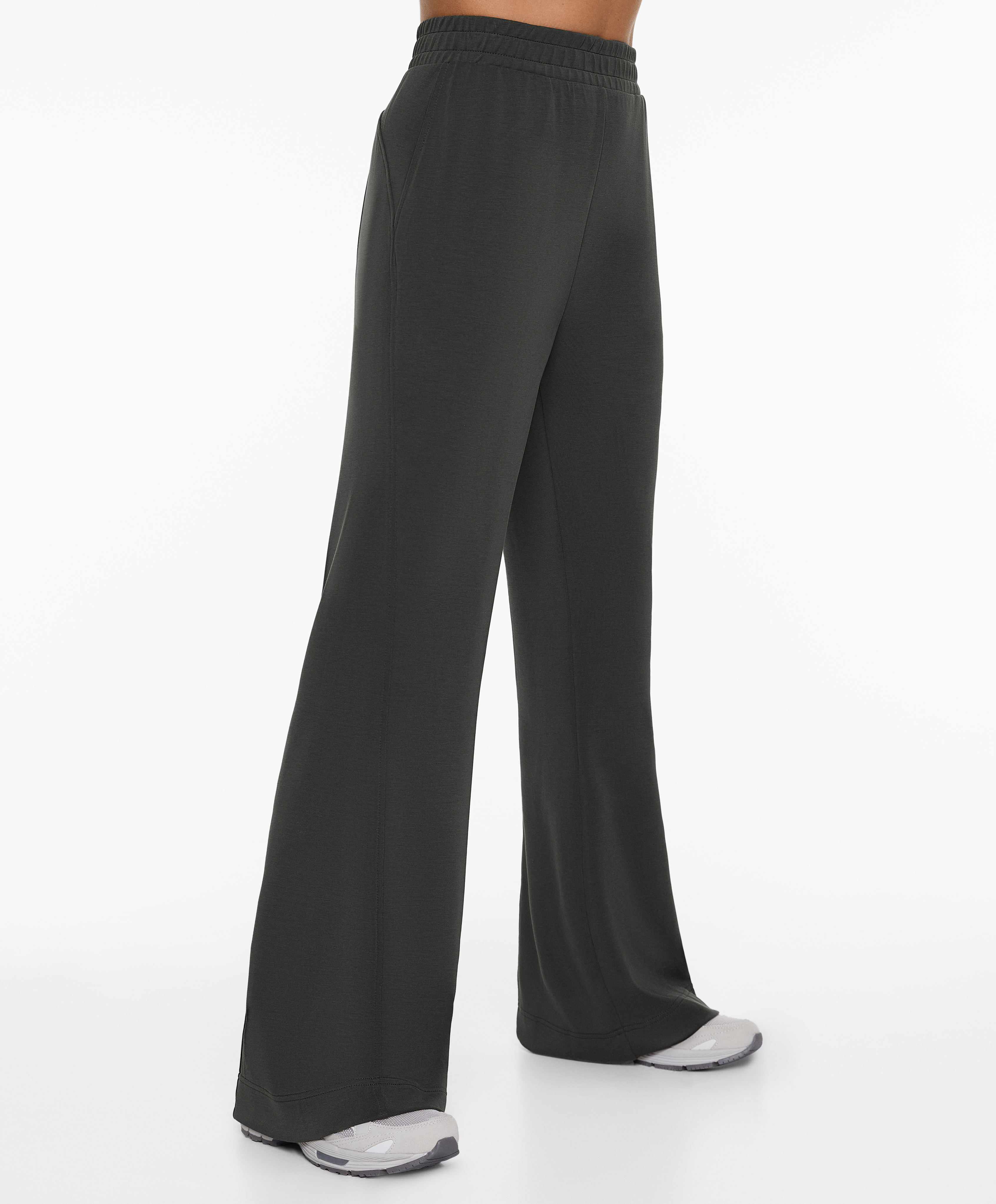 Flare trousers with modal