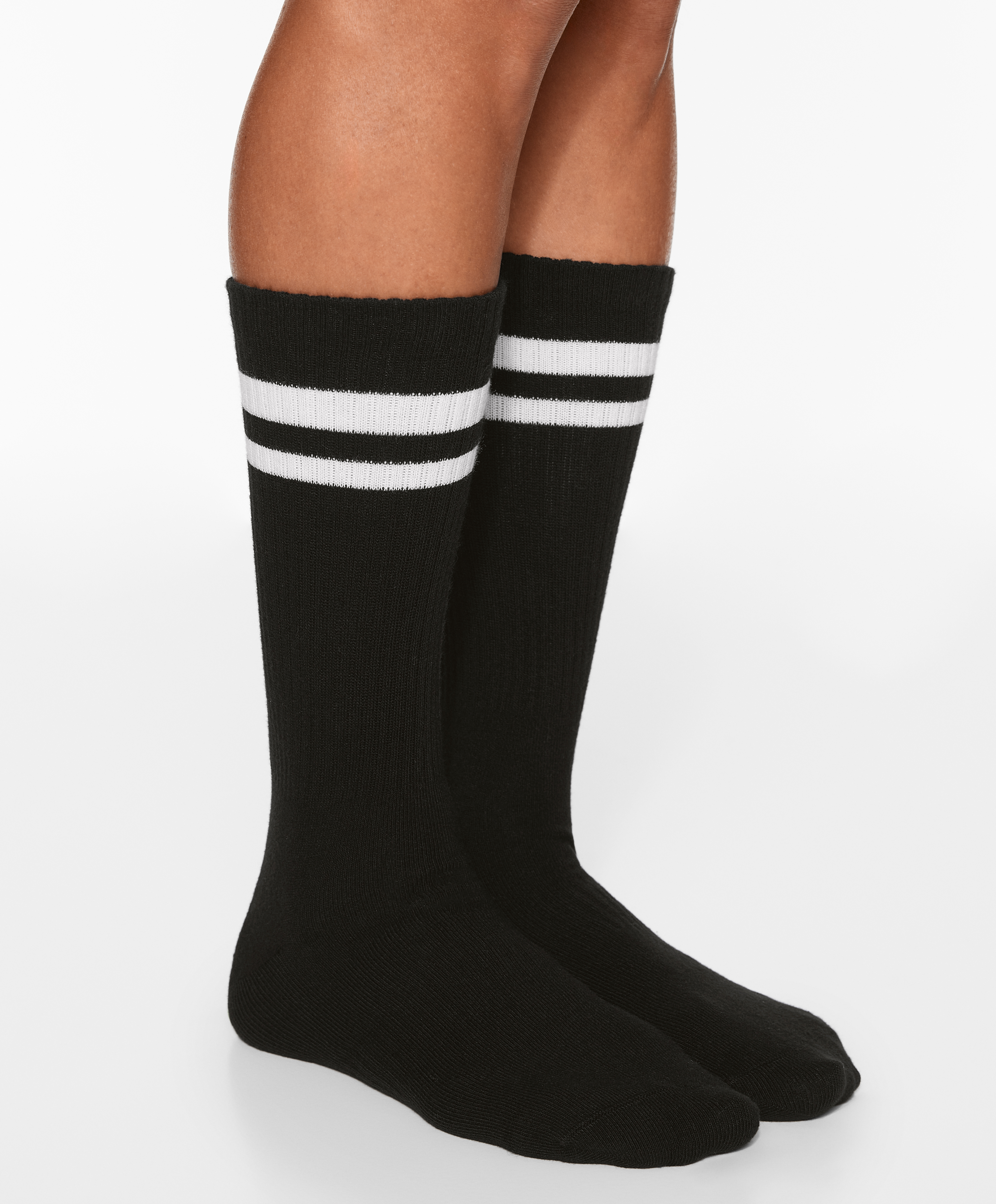 Striped cotton blend classic sport socks