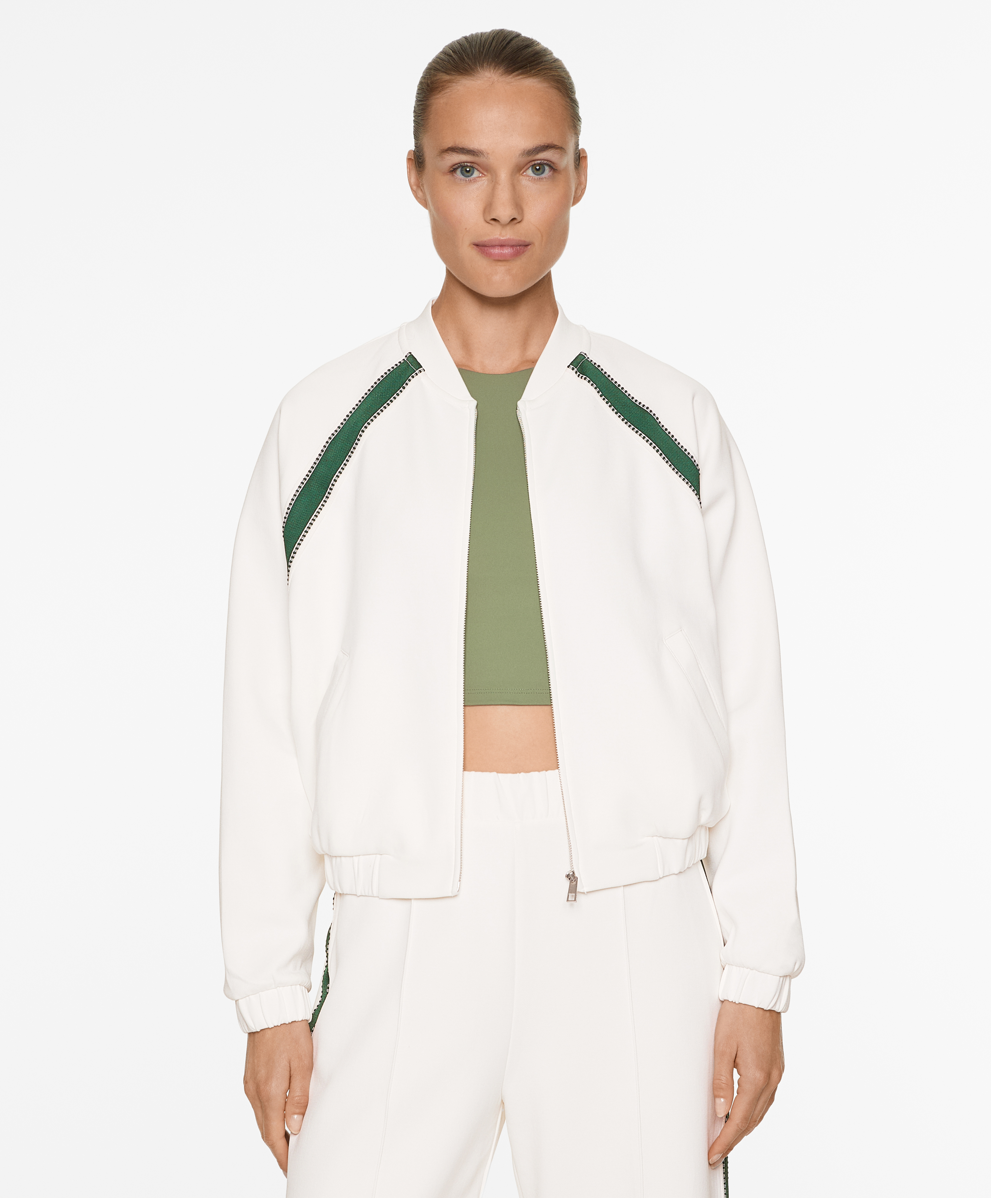 Cotton blend piqué jacket