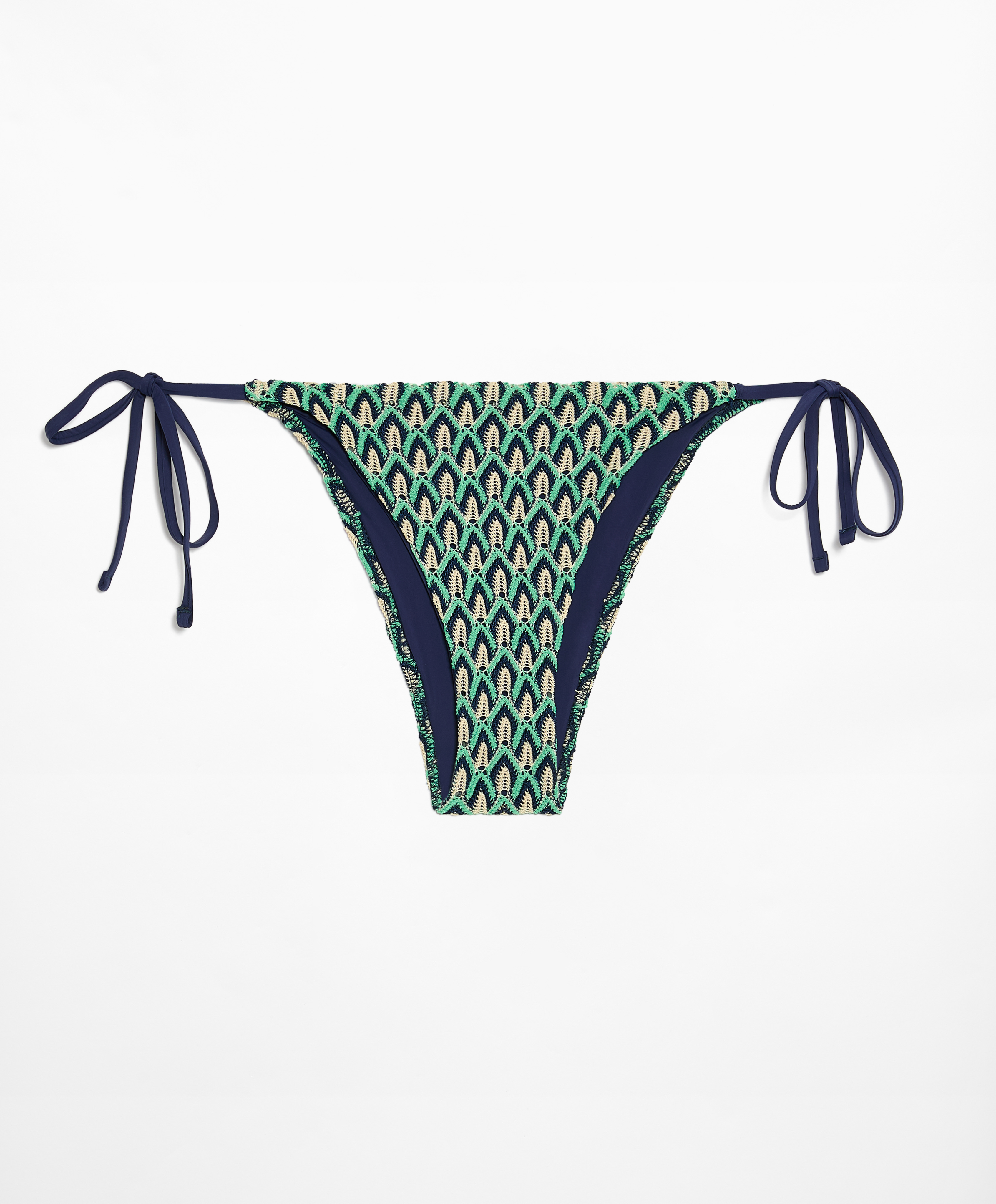Medium-coverage crochet bikini briefs with ties