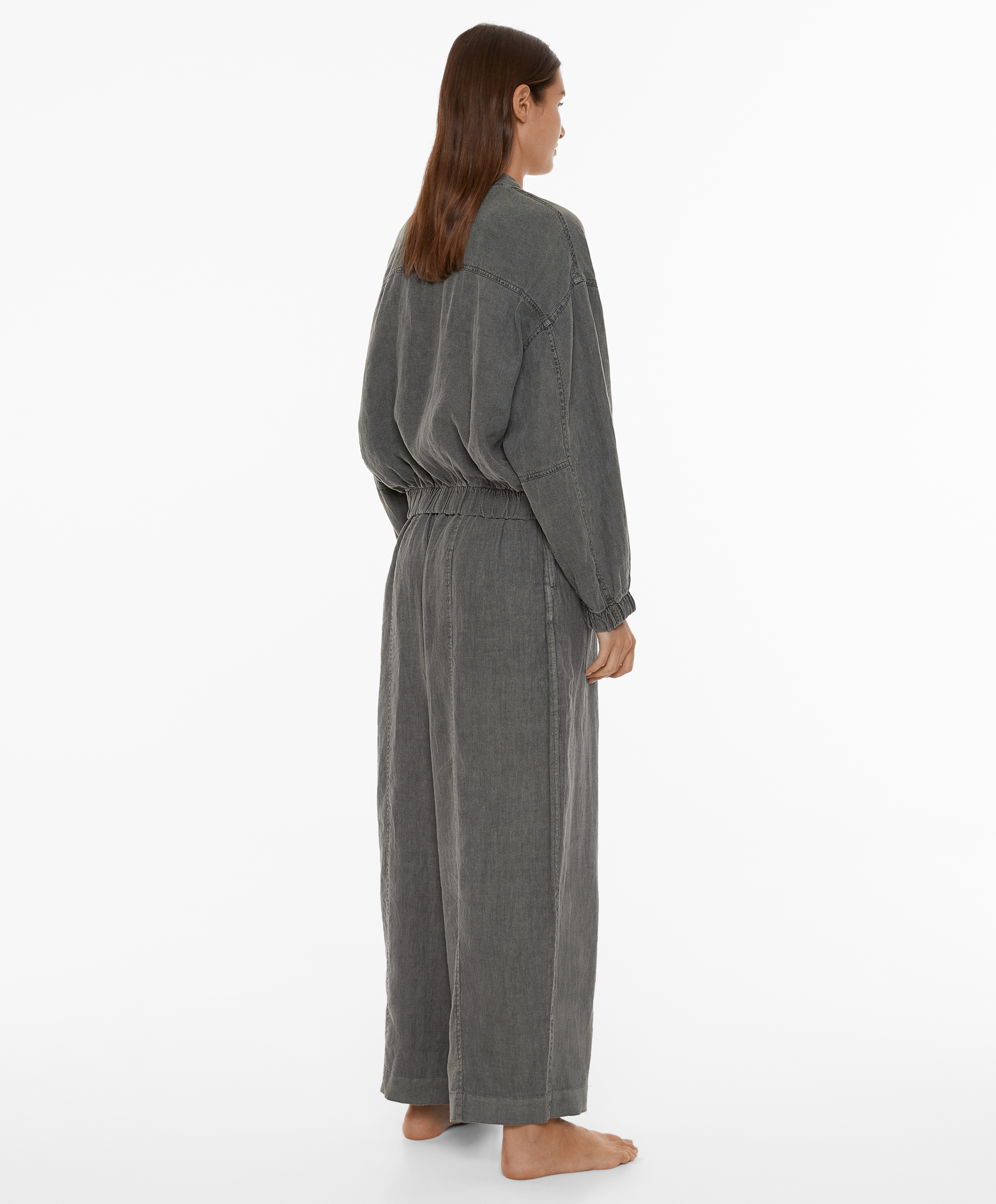 100% linen bomber jacket