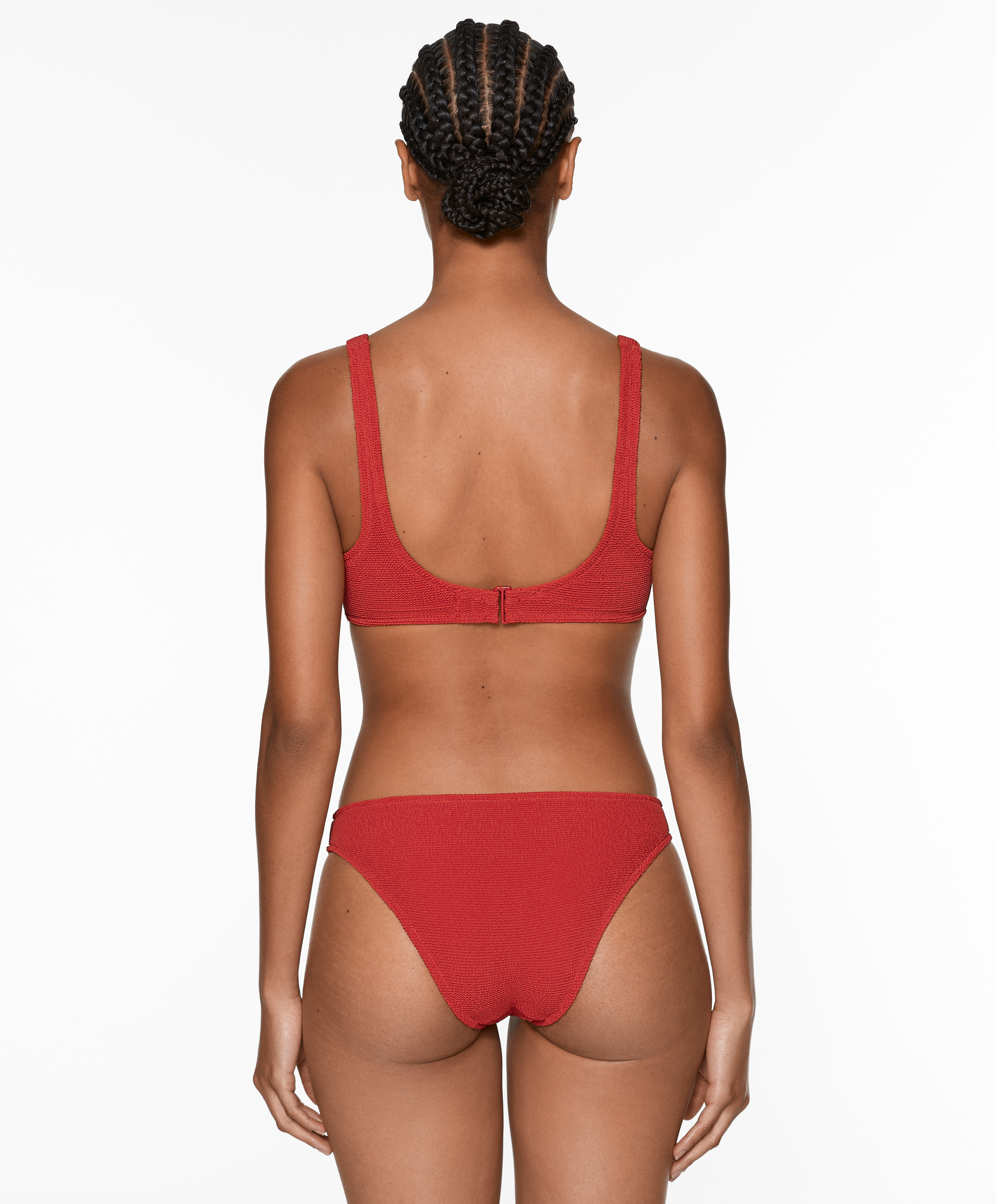 Medium-coverage crinkle bikini briefs