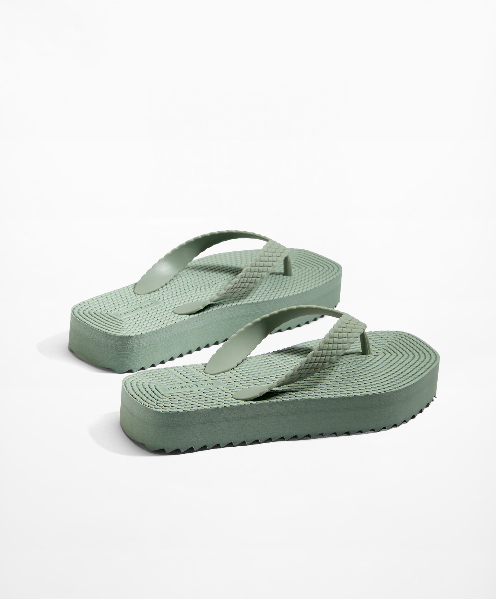 Braided platform beach sandals