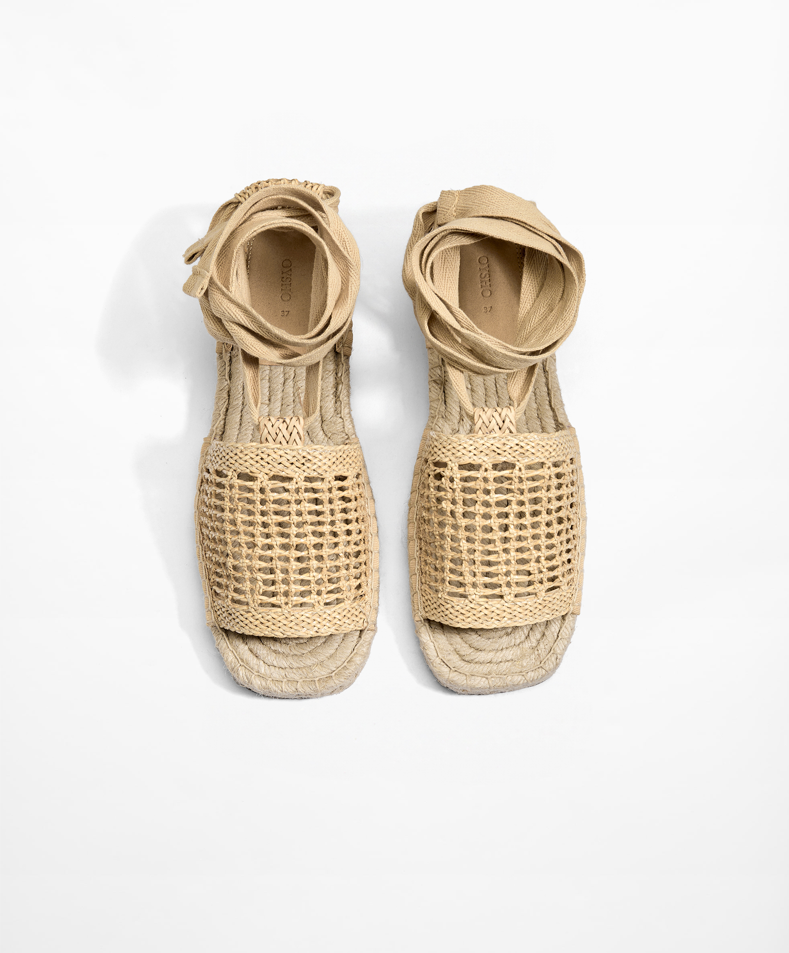 Braided jute sandals