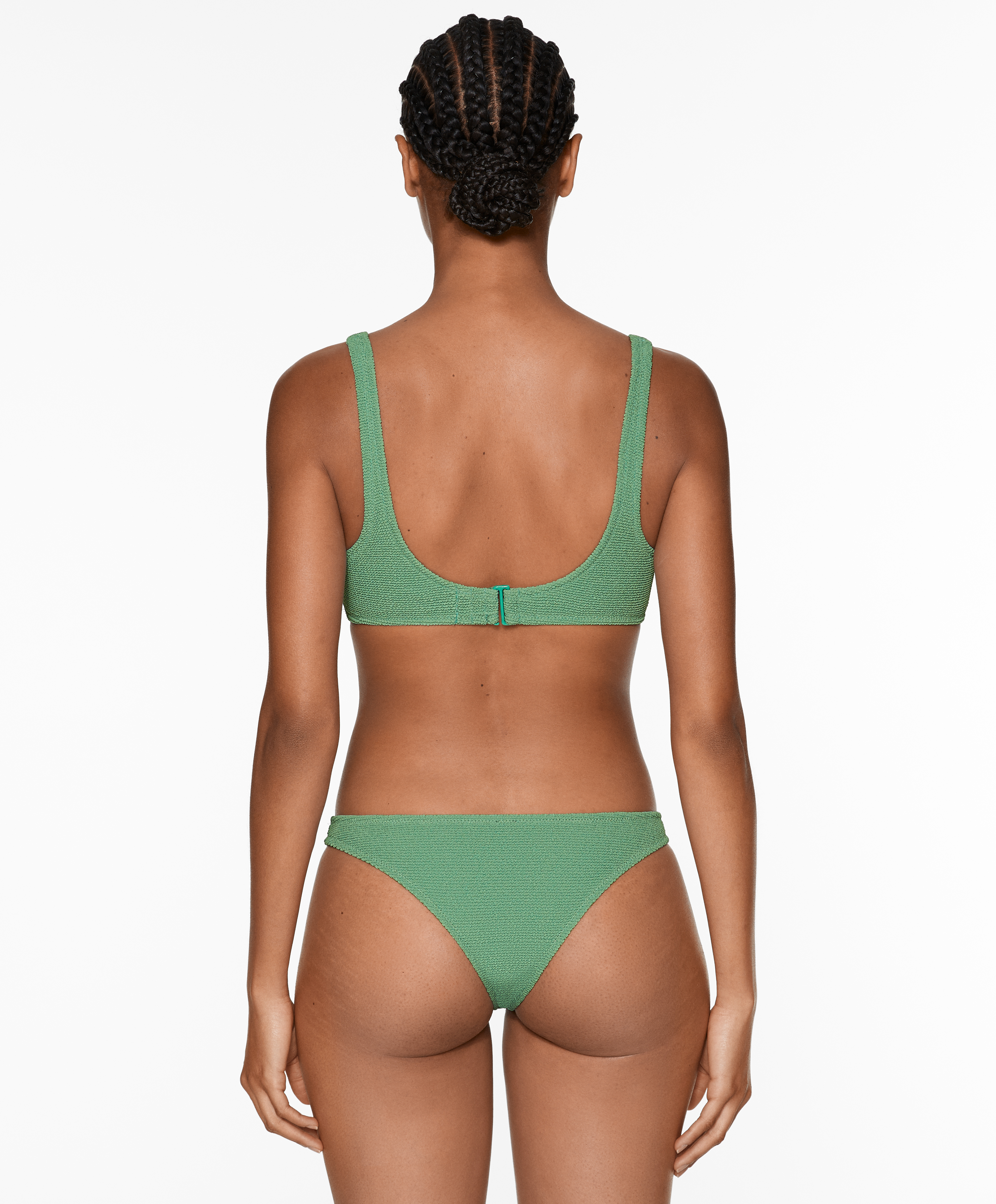 U-cut crinkle Brazilian bikini briefs