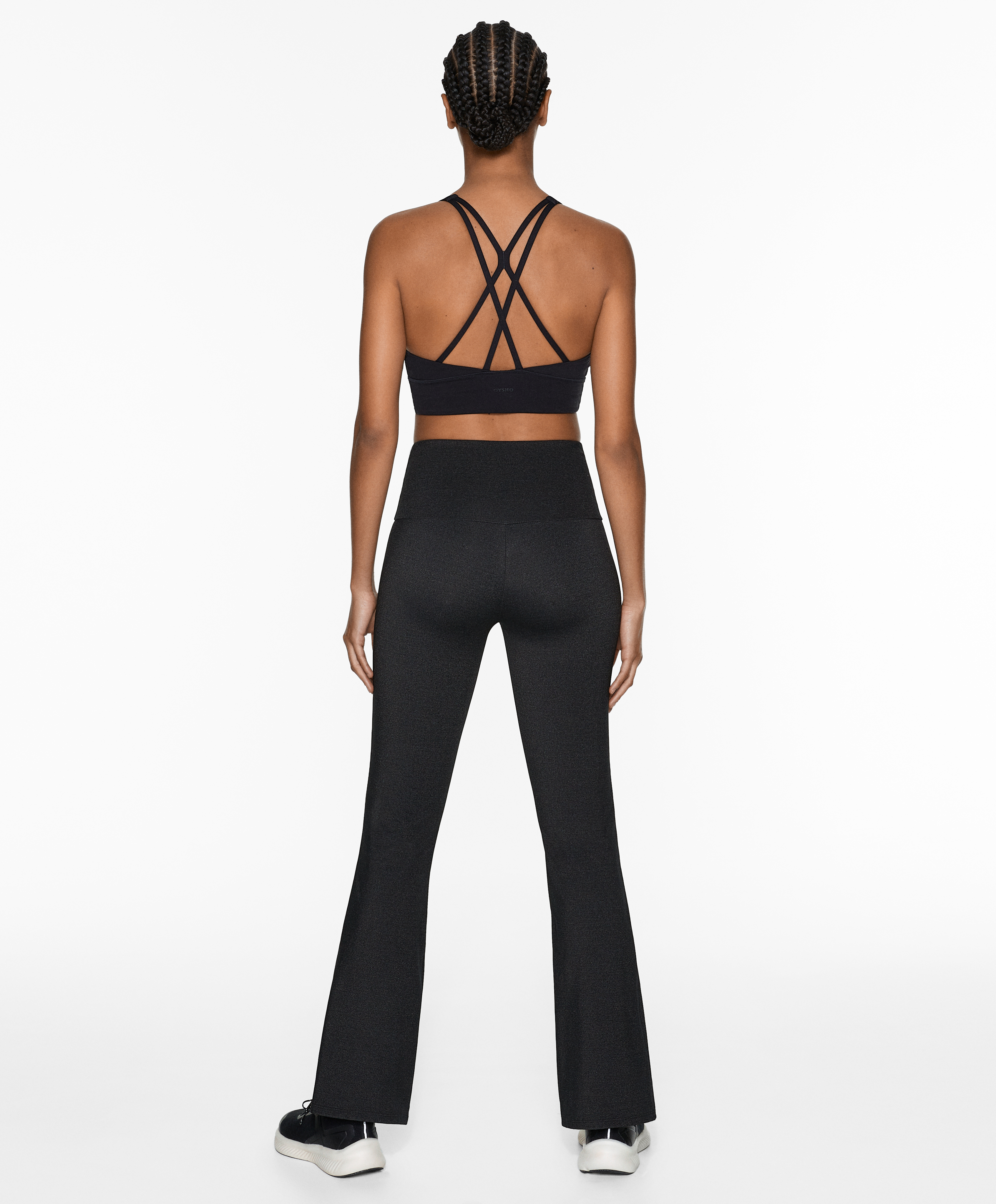 High-rise comfortlux flare trousers