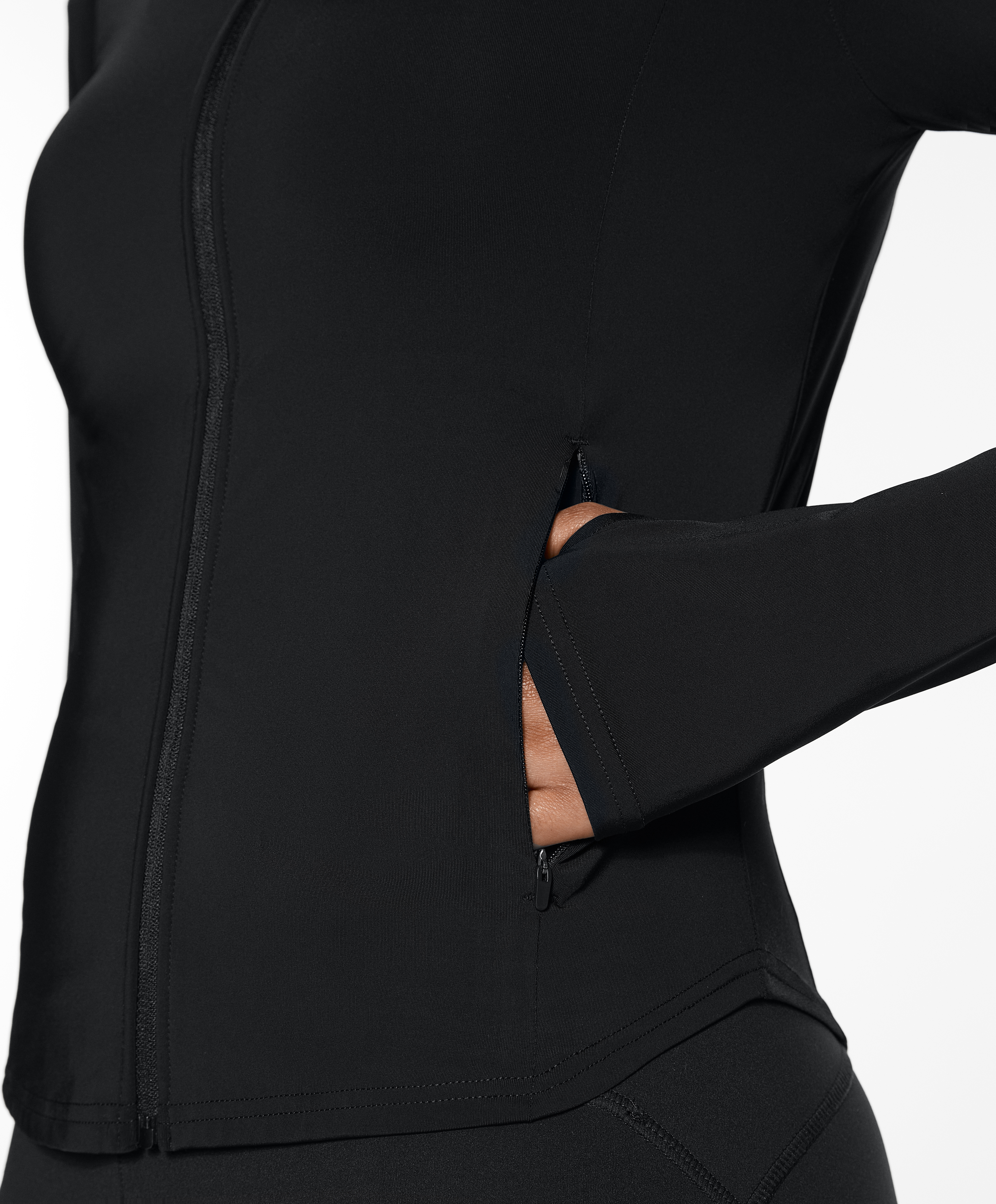 Cool touch hooded technical jacket